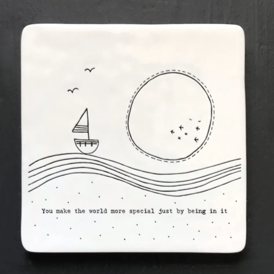 East of India Porcelain Sentiment Coasters