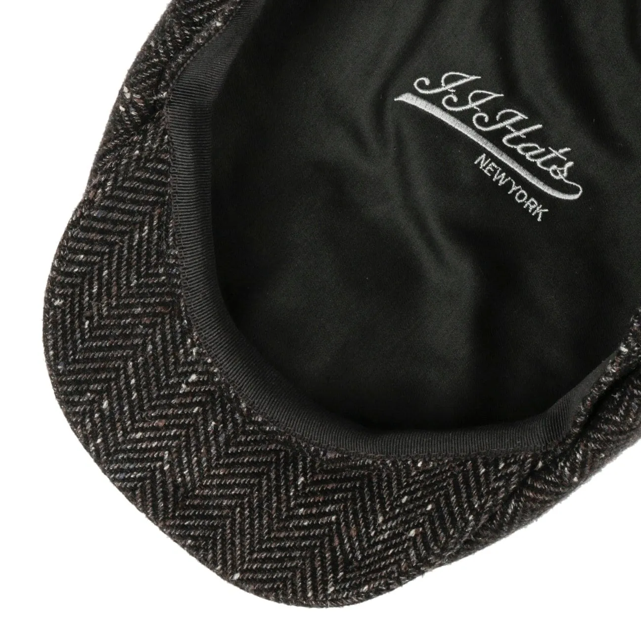 Eight Panel Cap Herringbone Kashmir/Seide by JJ Hats