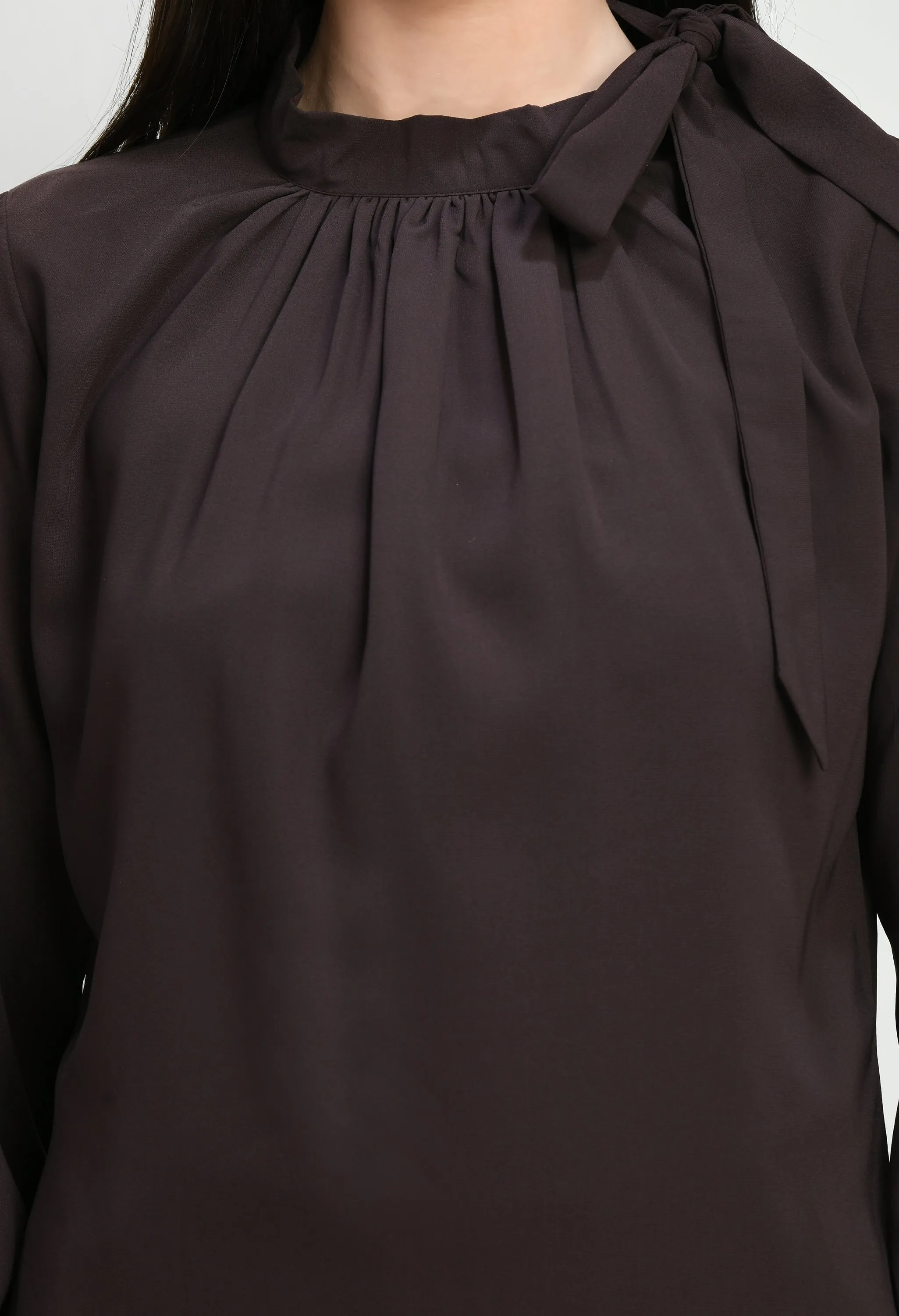 Exude Honesty Side Knot Top (Coffee Brown)