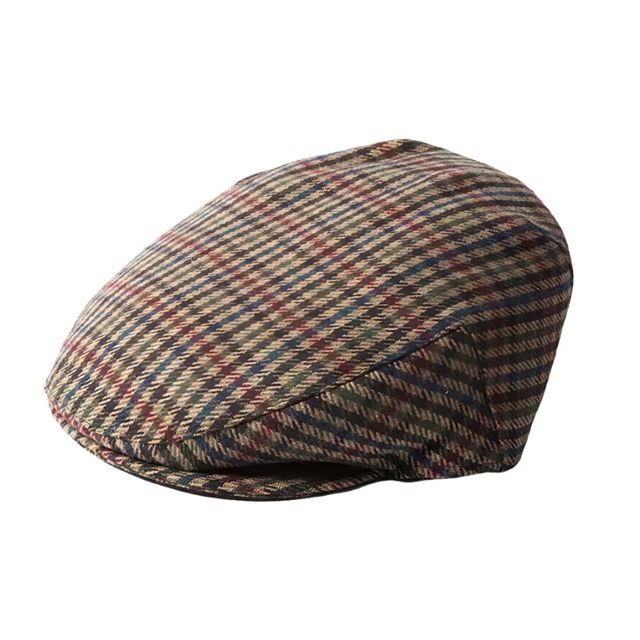 Failsworth Norwich Wool Blend Flat Cap, #244 Brown Red Mix