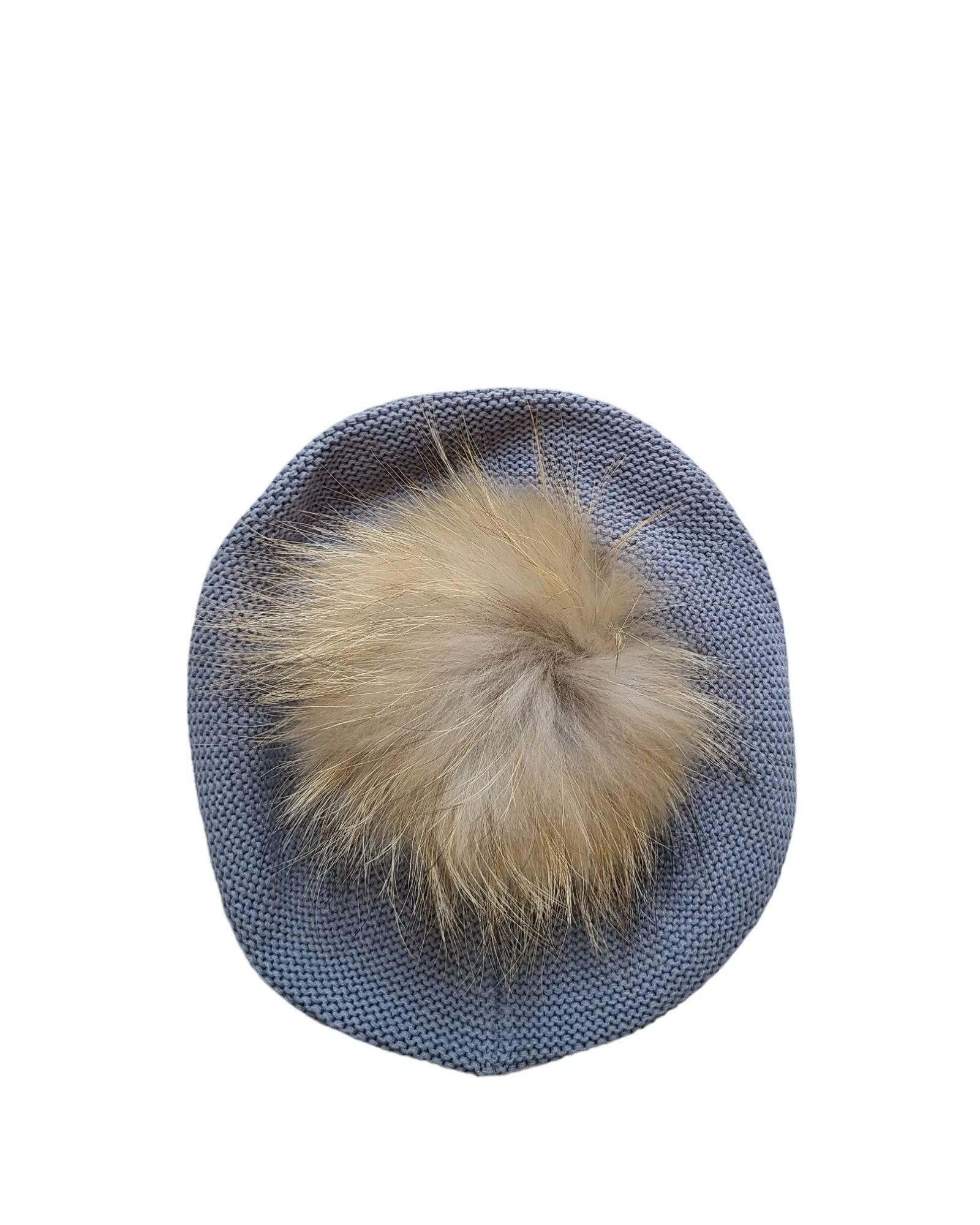 Fully Cotton Beret with Pom Pom