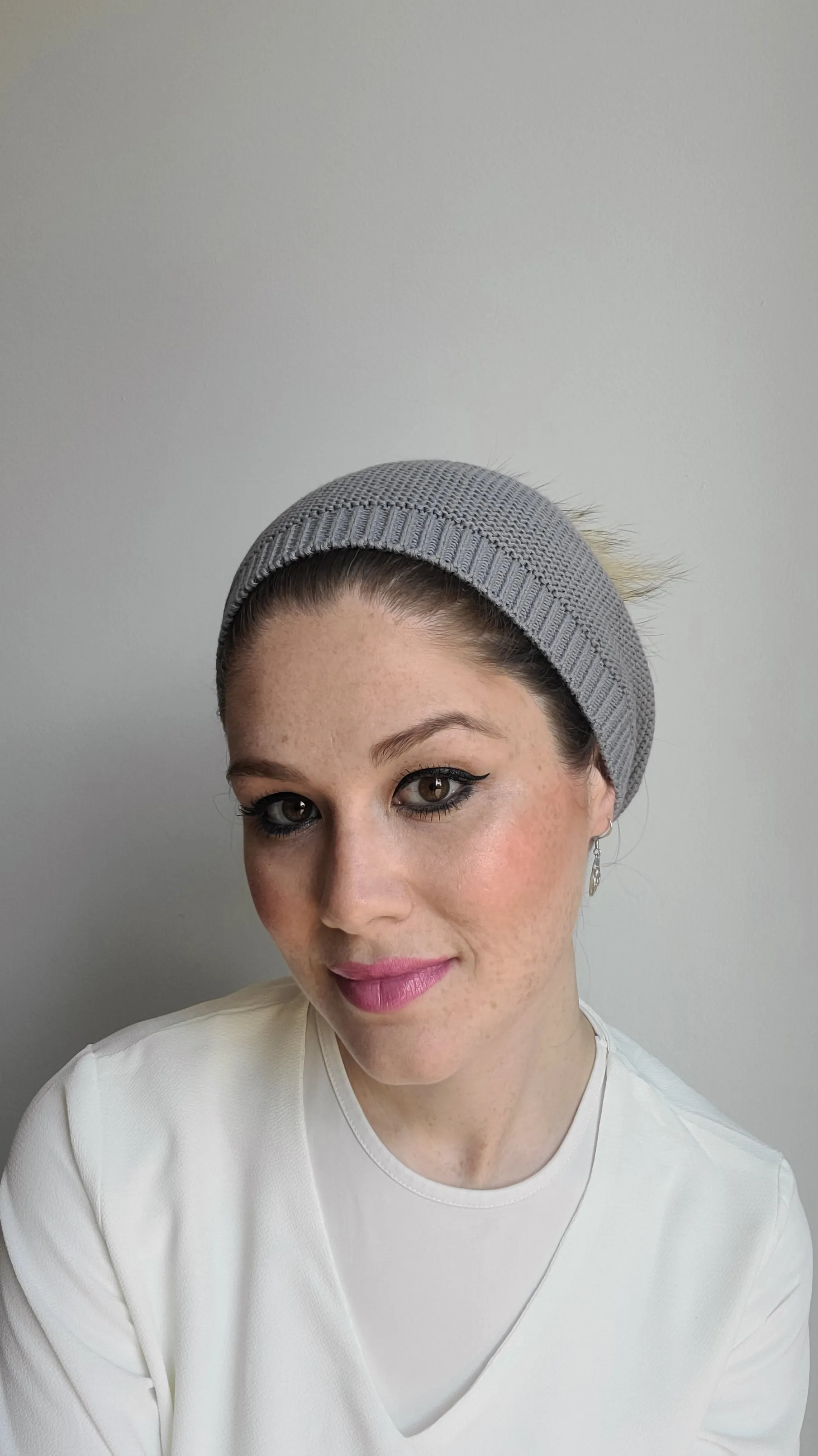 Fully Cotton Beret with Pom Pom