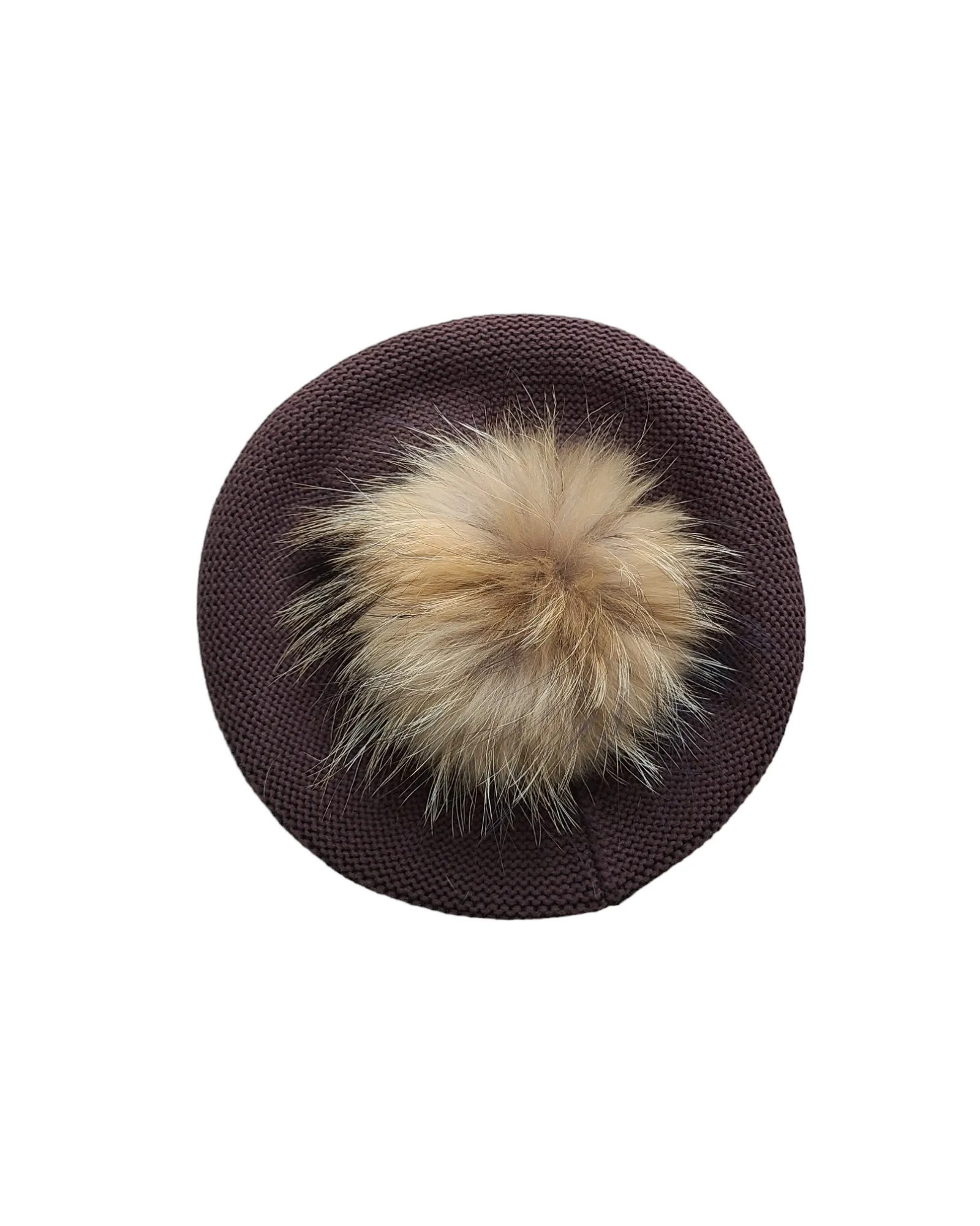 Fully Cotton Beret with Pom Pom