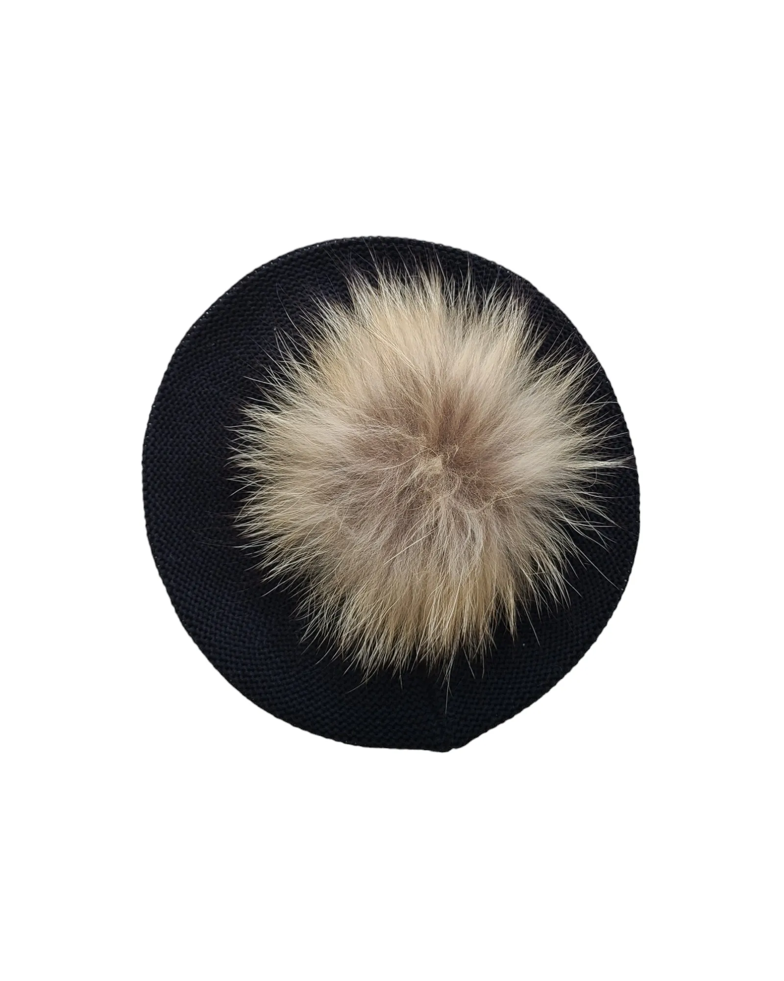 Fully Cotton Beret with Pom Pom