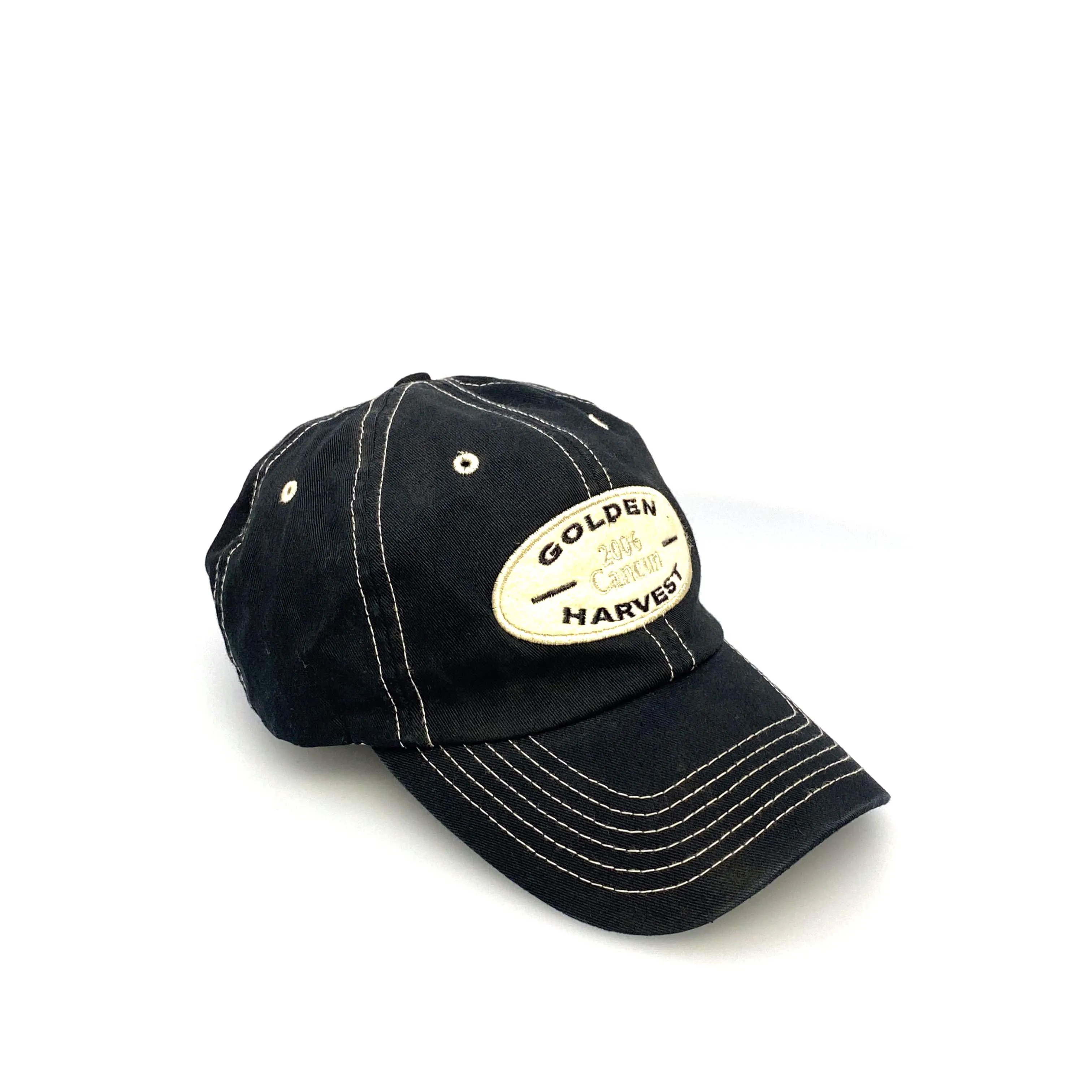 GOLDEN HARVEST “Cancun 2006” Trucker Hat Black Beige OSFM