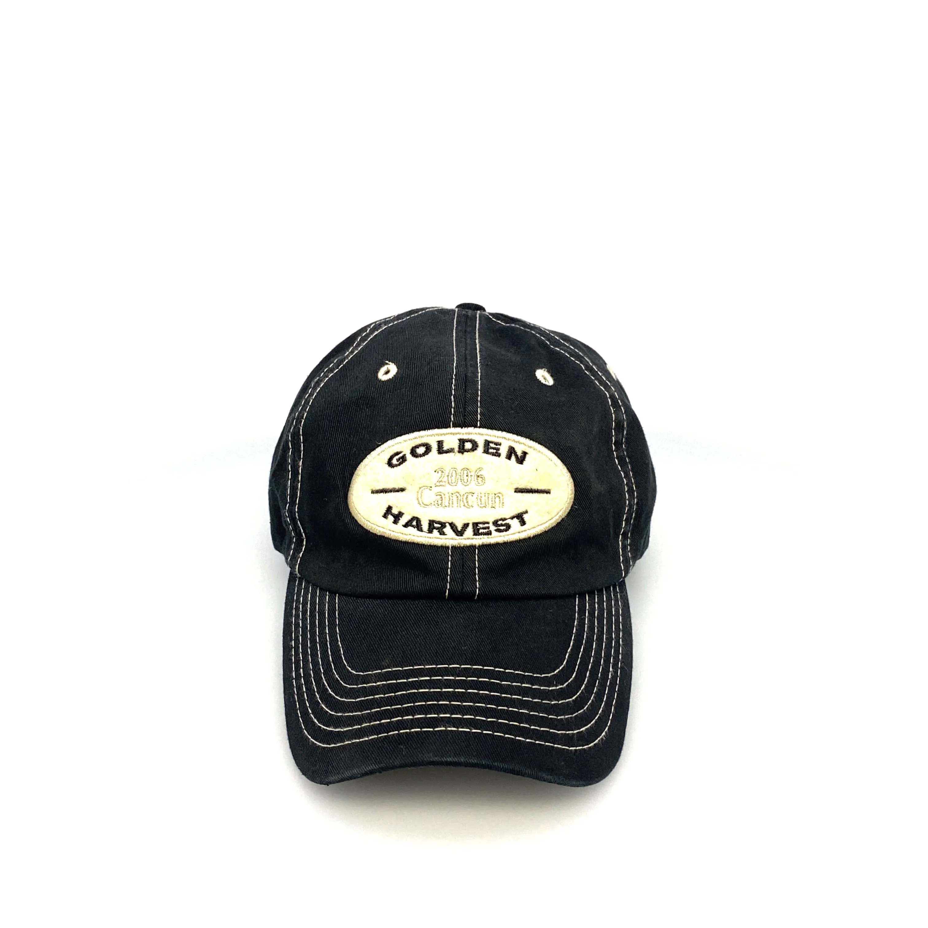 GOLDEN HARVEST “Cancun 2006” Trucker Hat Black Beige OSFM