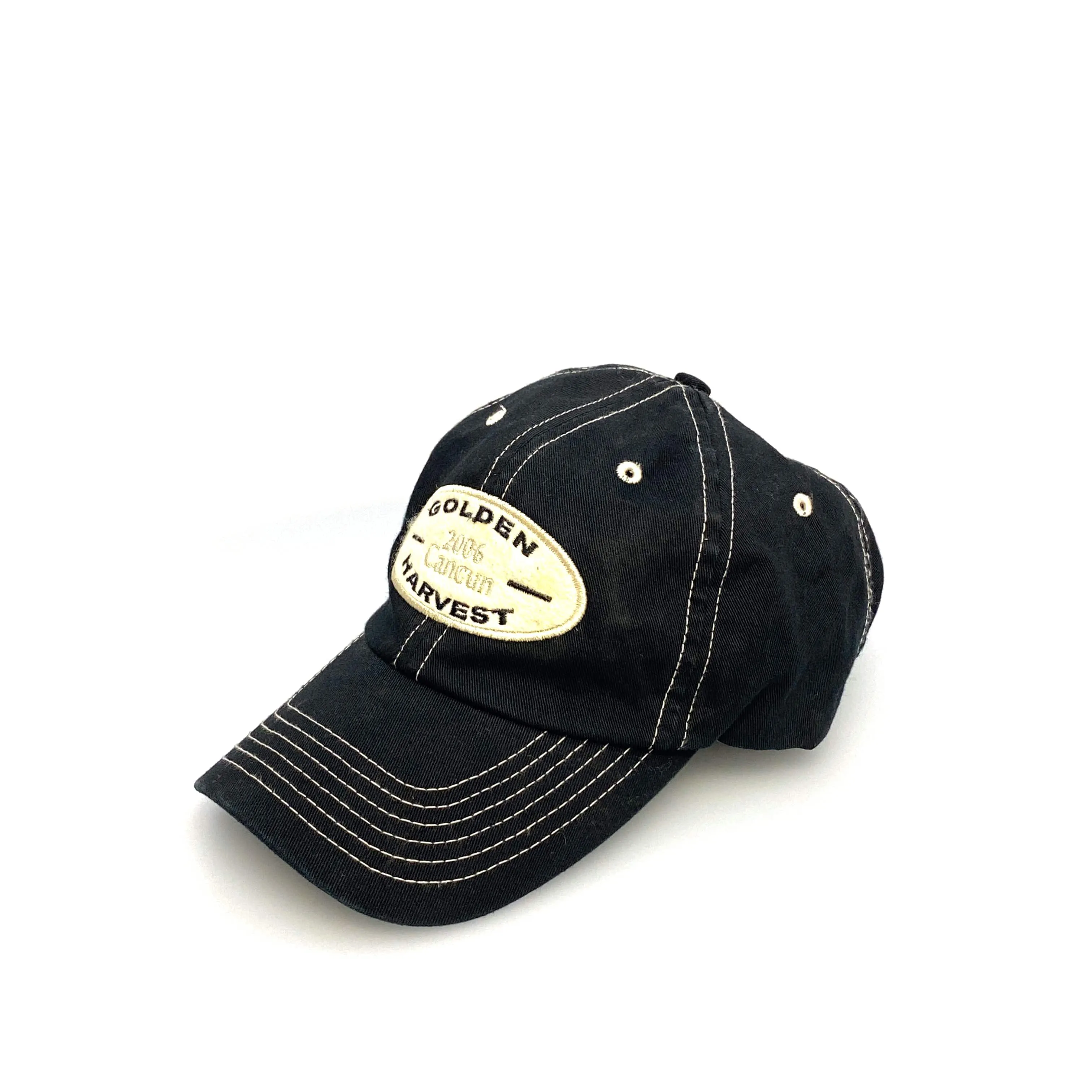 GOLDEN HARVEST “Cancun 2006” Trucker Hat Black Beige OSFM