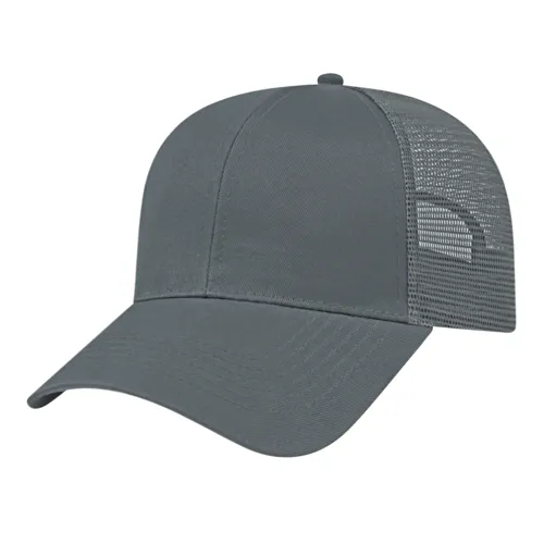 Grey Embroidered Trucker Cap - Your Name/Logo