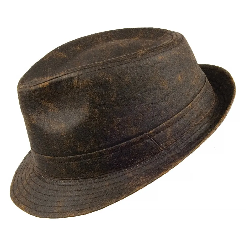 Hats Weathered Cotton Trilby Brown Wholesale Pack