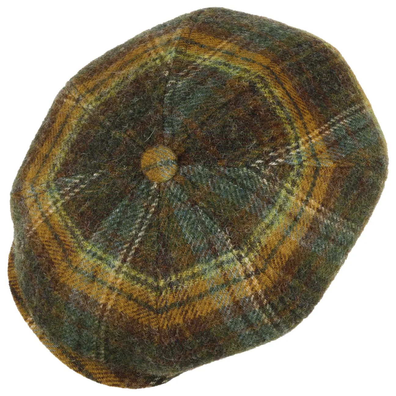 Hatteras Shetland Plaid Newsboy Cap by Stetson