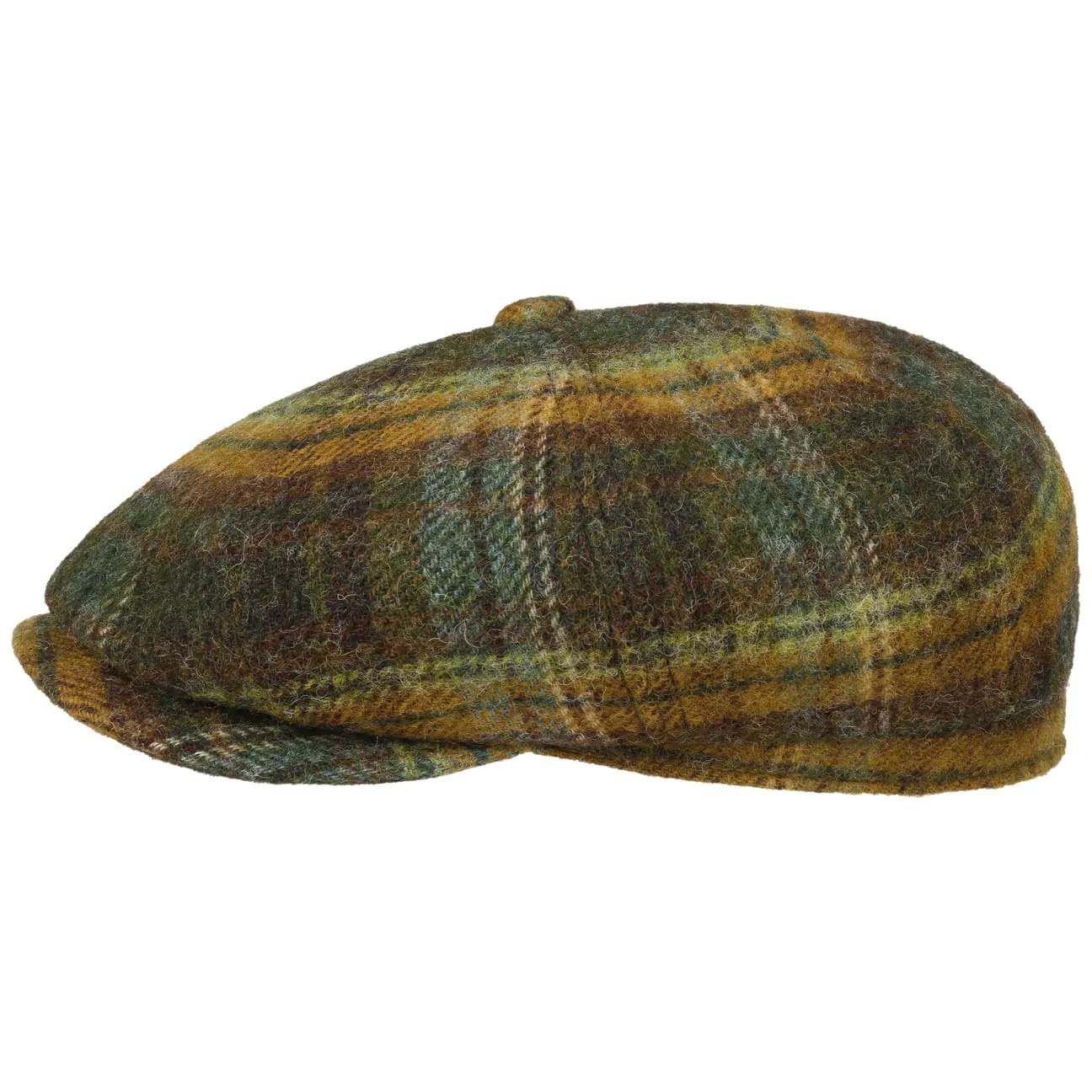 Hatteras Shetland Plaid Newsboy Cap by Stetson