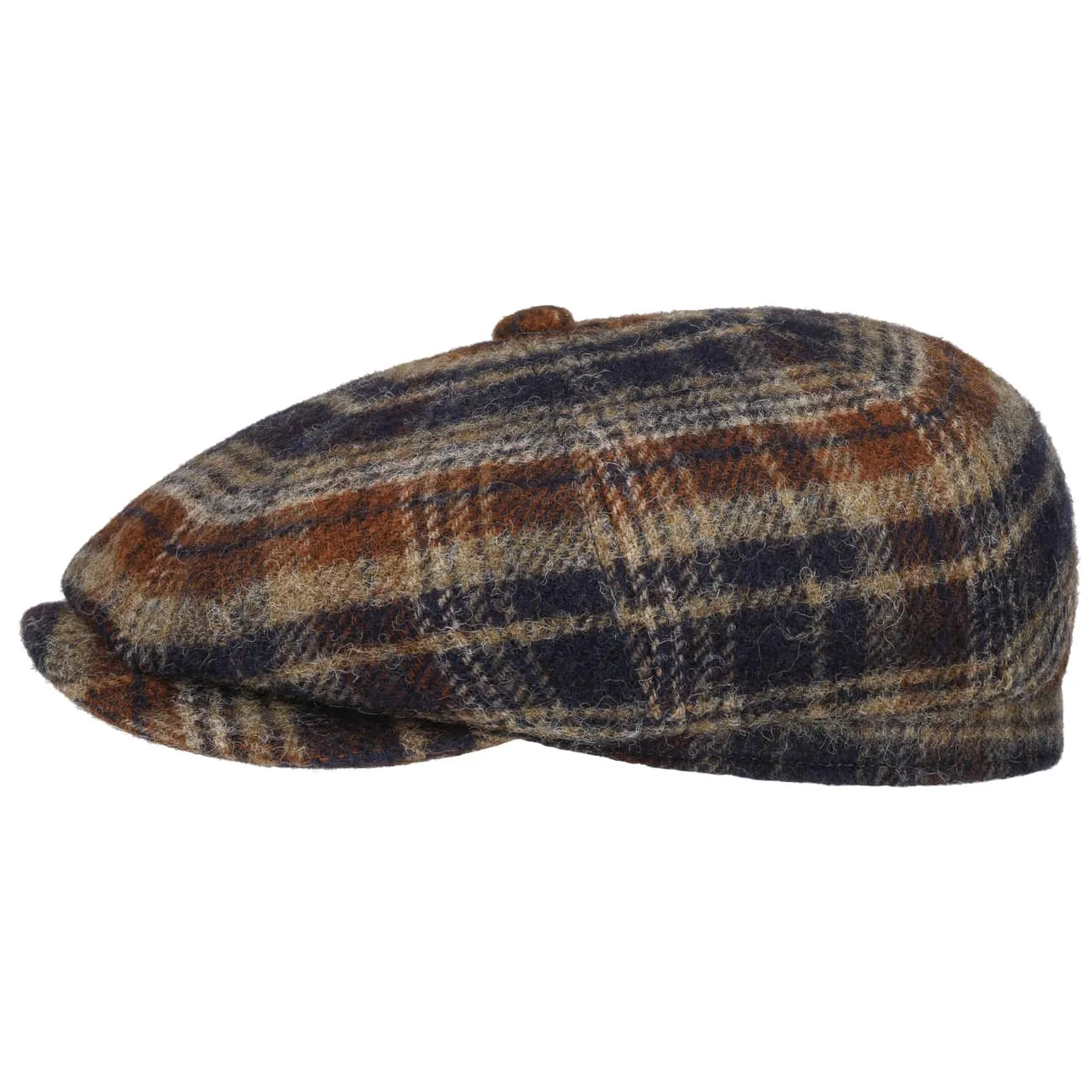 Hatteras Shetland Plaid Newsboy Cap by Stetson