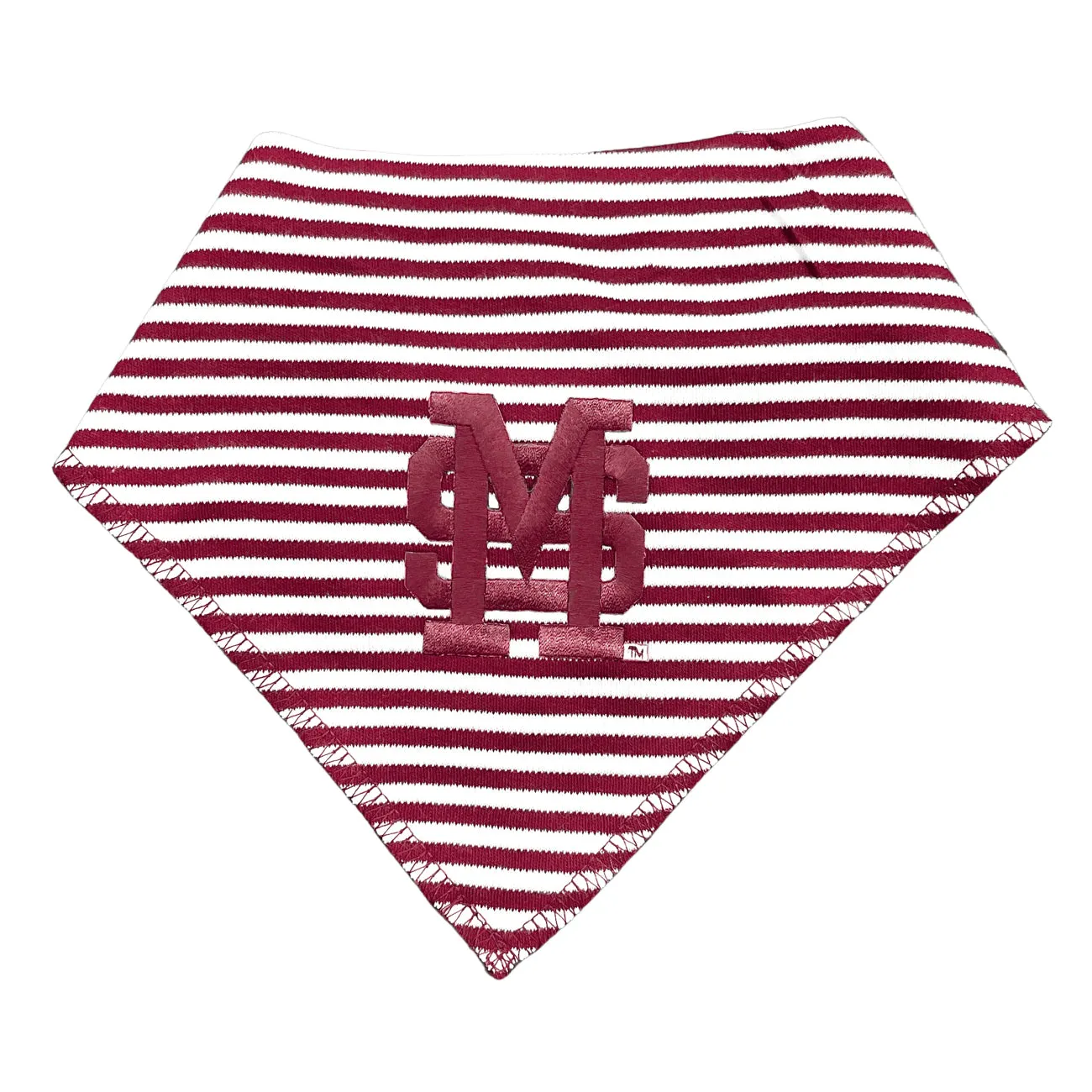 Interlocking M/S Striped Bandana Bib