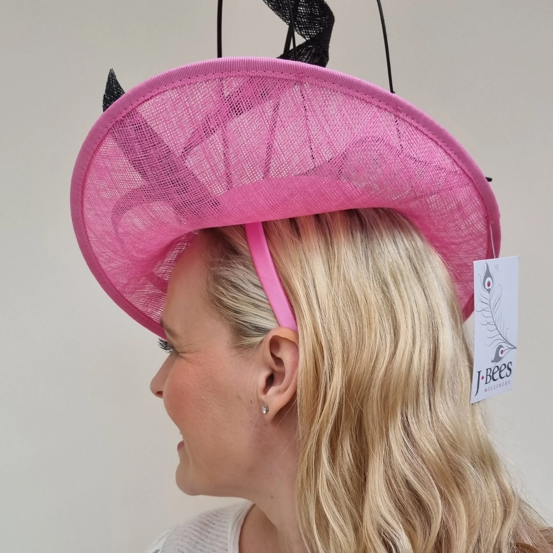 J Bees JB20/155 Rose Twist Hatinator in Hot Pink/Black