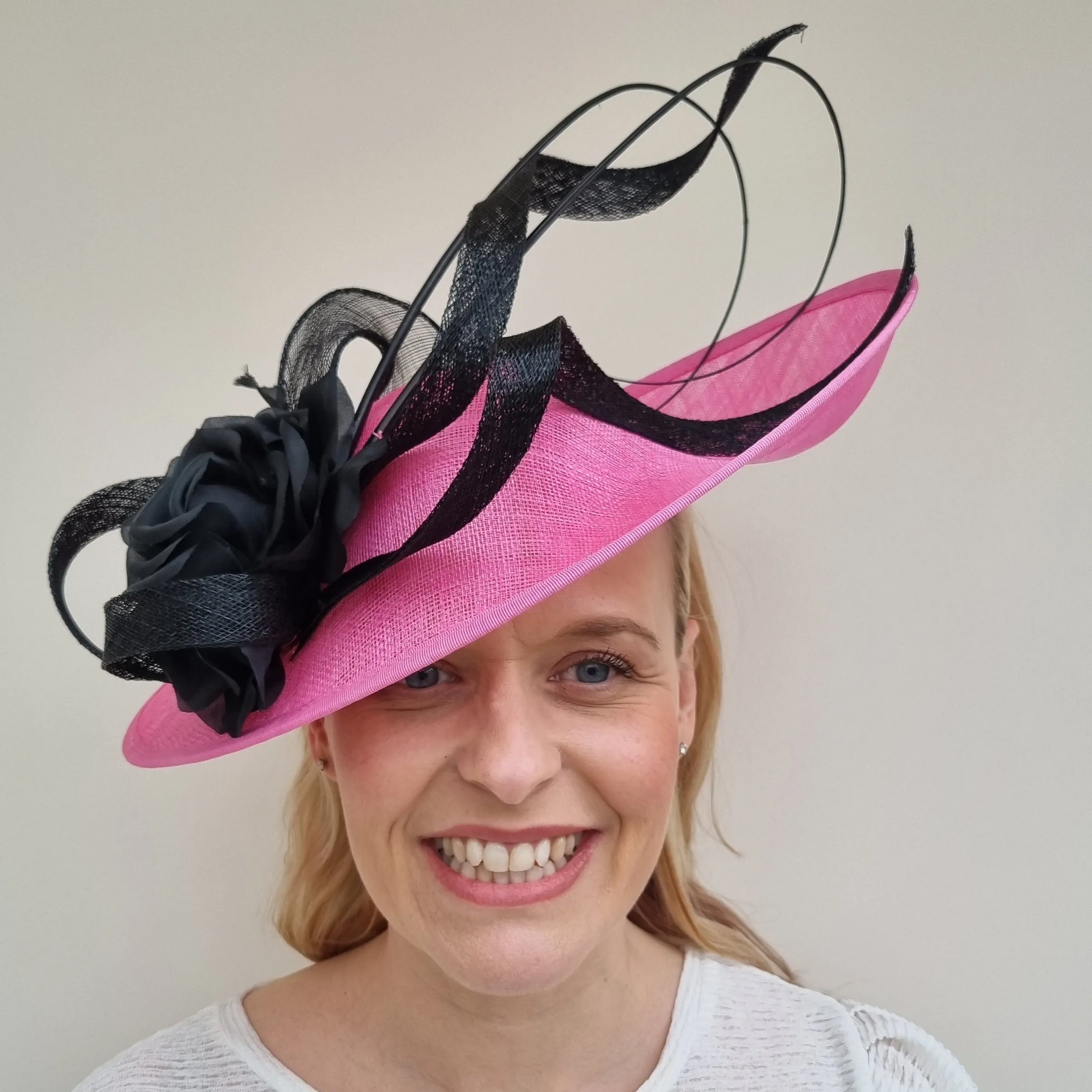 J Bees JB20/155 Rose Twist Hatinator in Hot Pink/Black