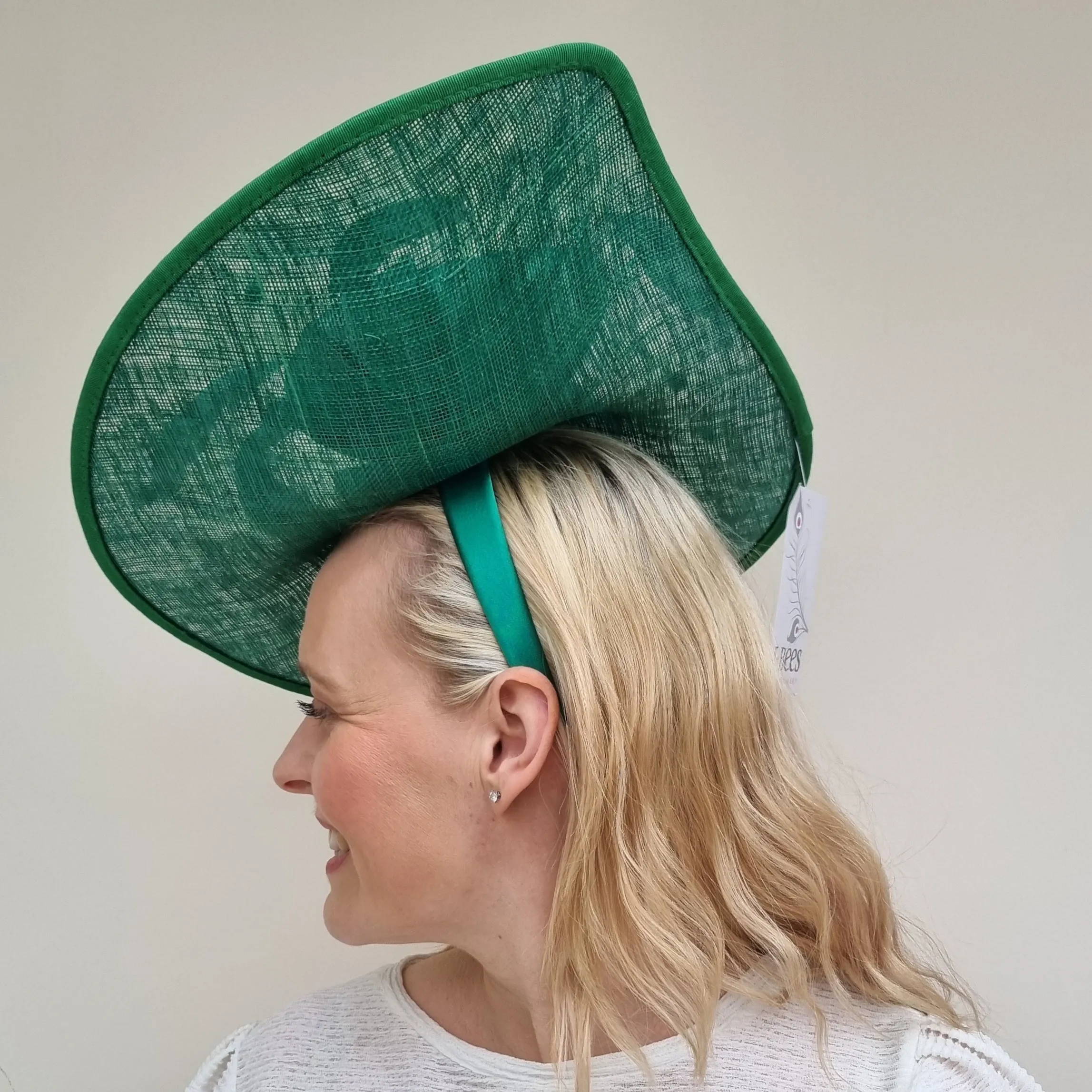 J Bees JB23/288 Emerald Green Netted Hatinator on Headband