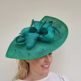 J Bees JB23/288 Emerald Green Netted Hatinator on Headband