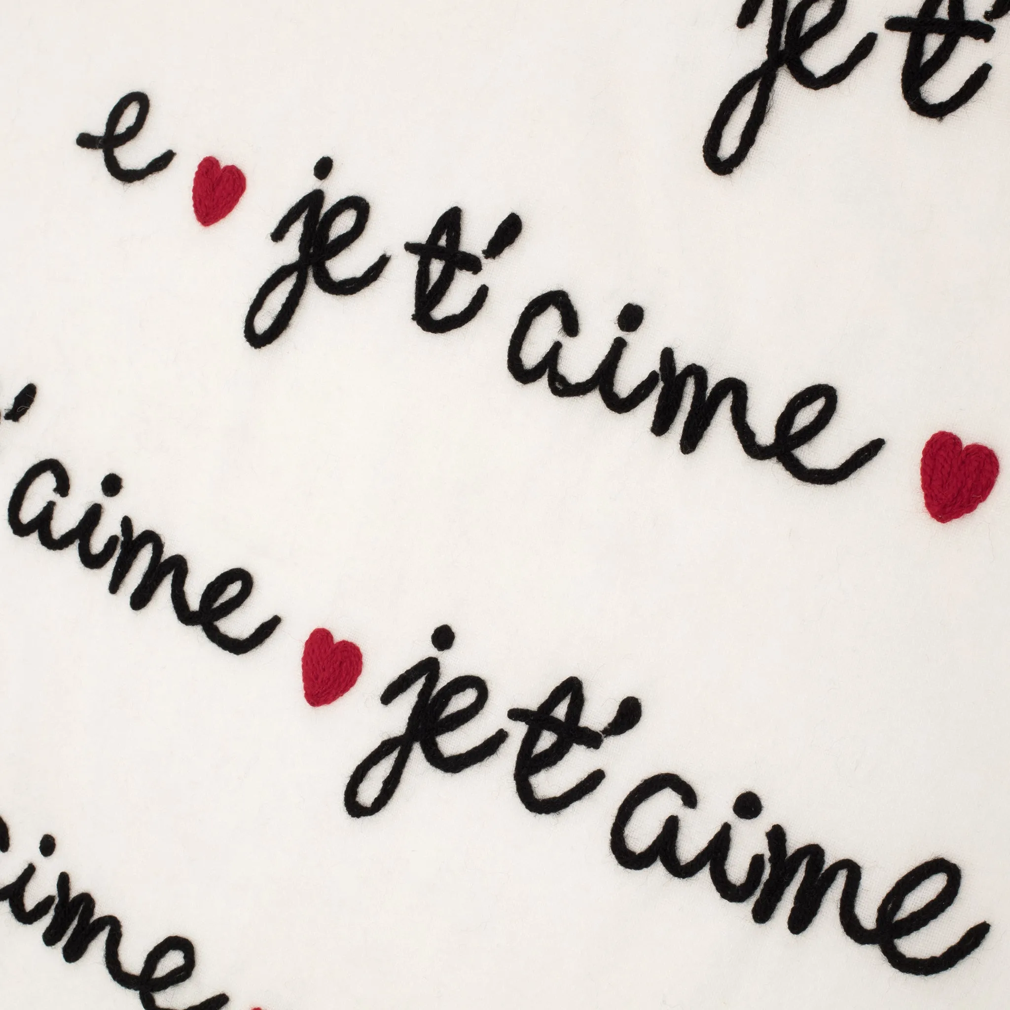 Je t'aime Scarf - Black & White