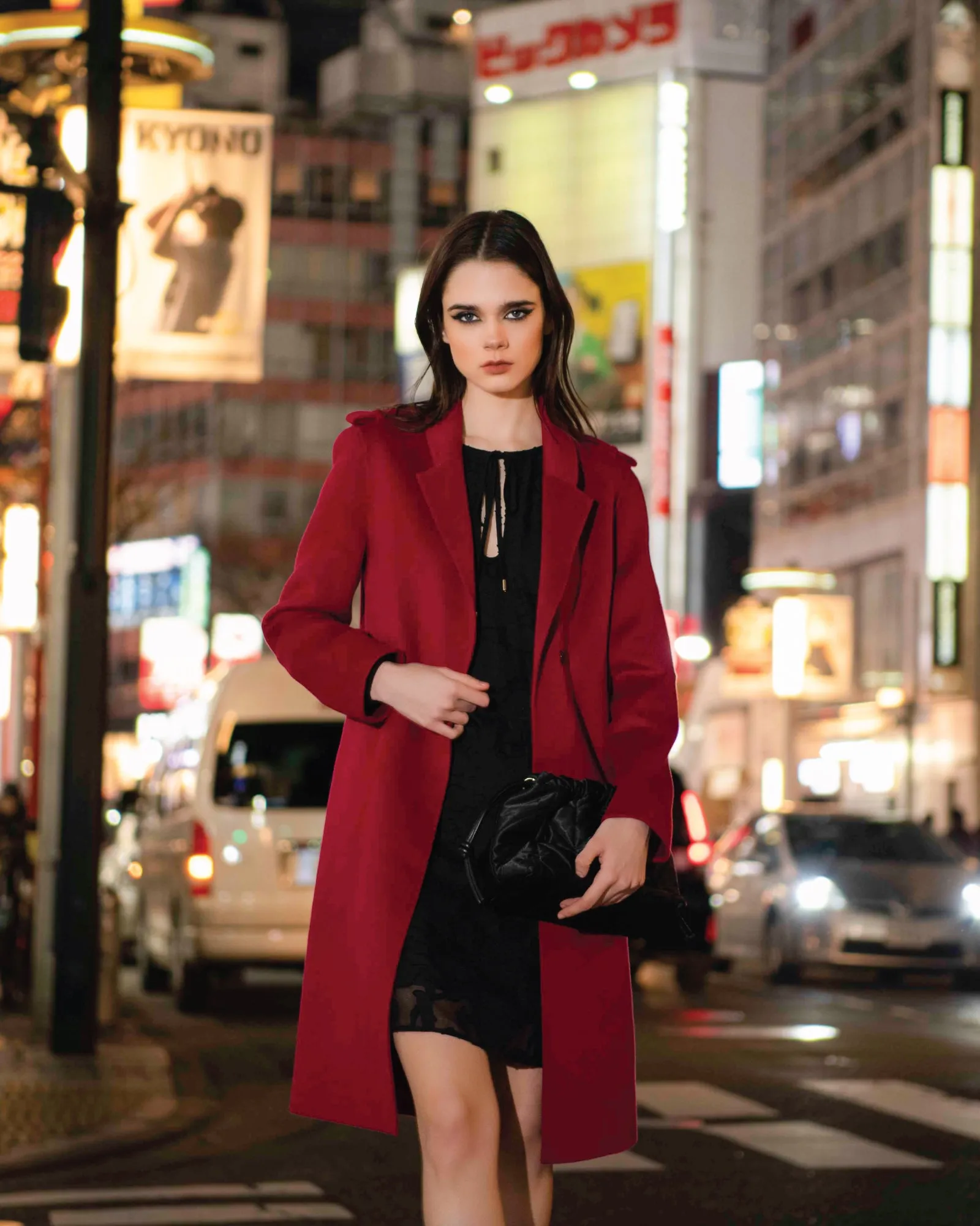 Jealousy Belted Wool Blend Coat - Magenta