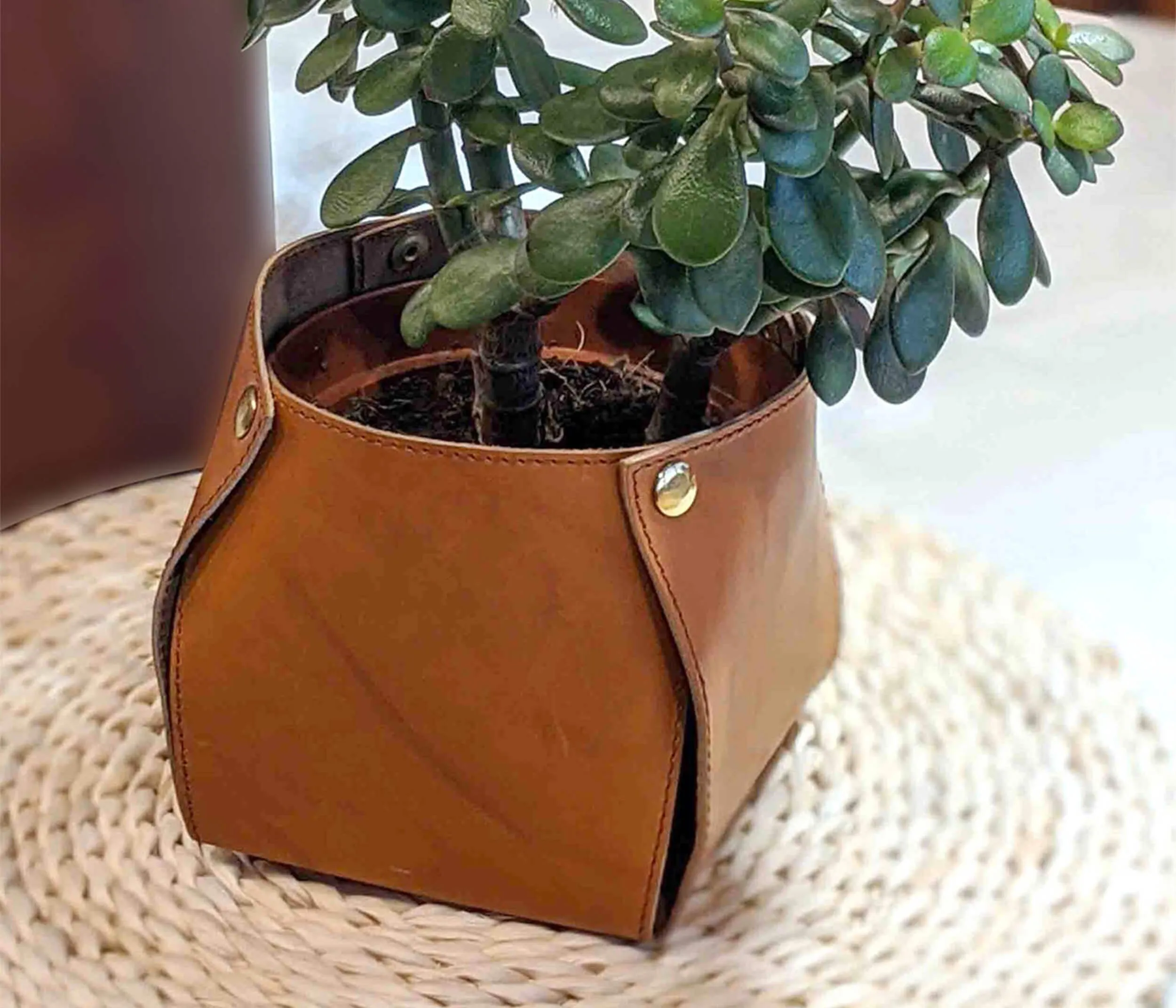 Leather pot cover