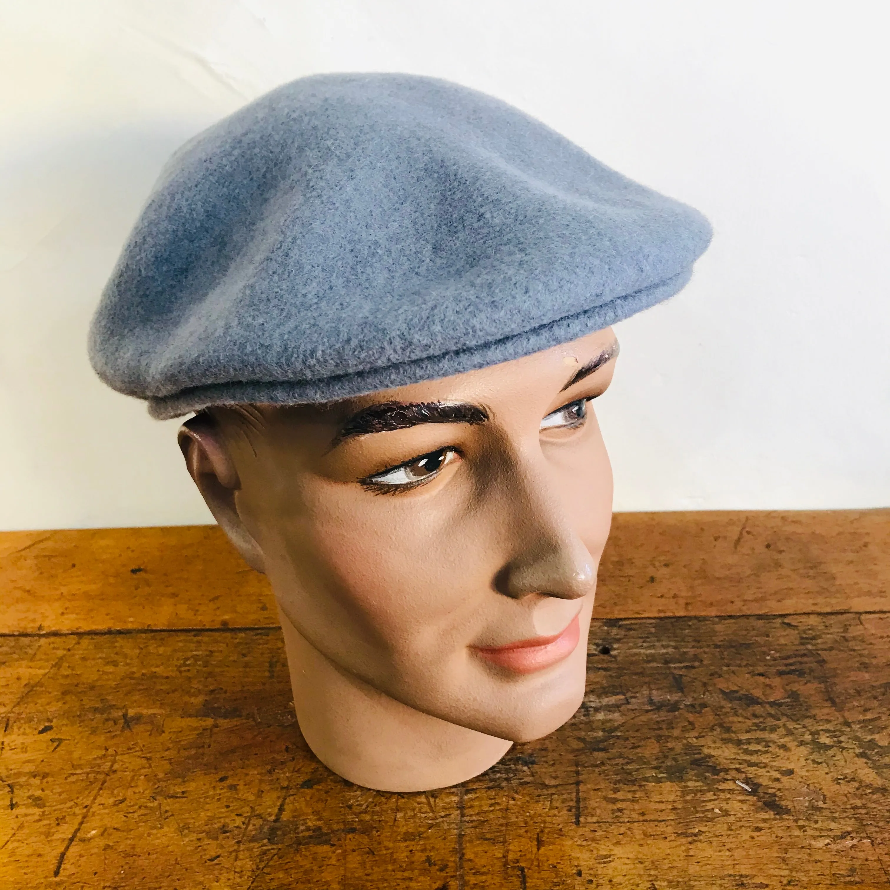 Luton - Cheese Cutter Flat Cap - Wool Felt - Dove Grey - S/M and M/L