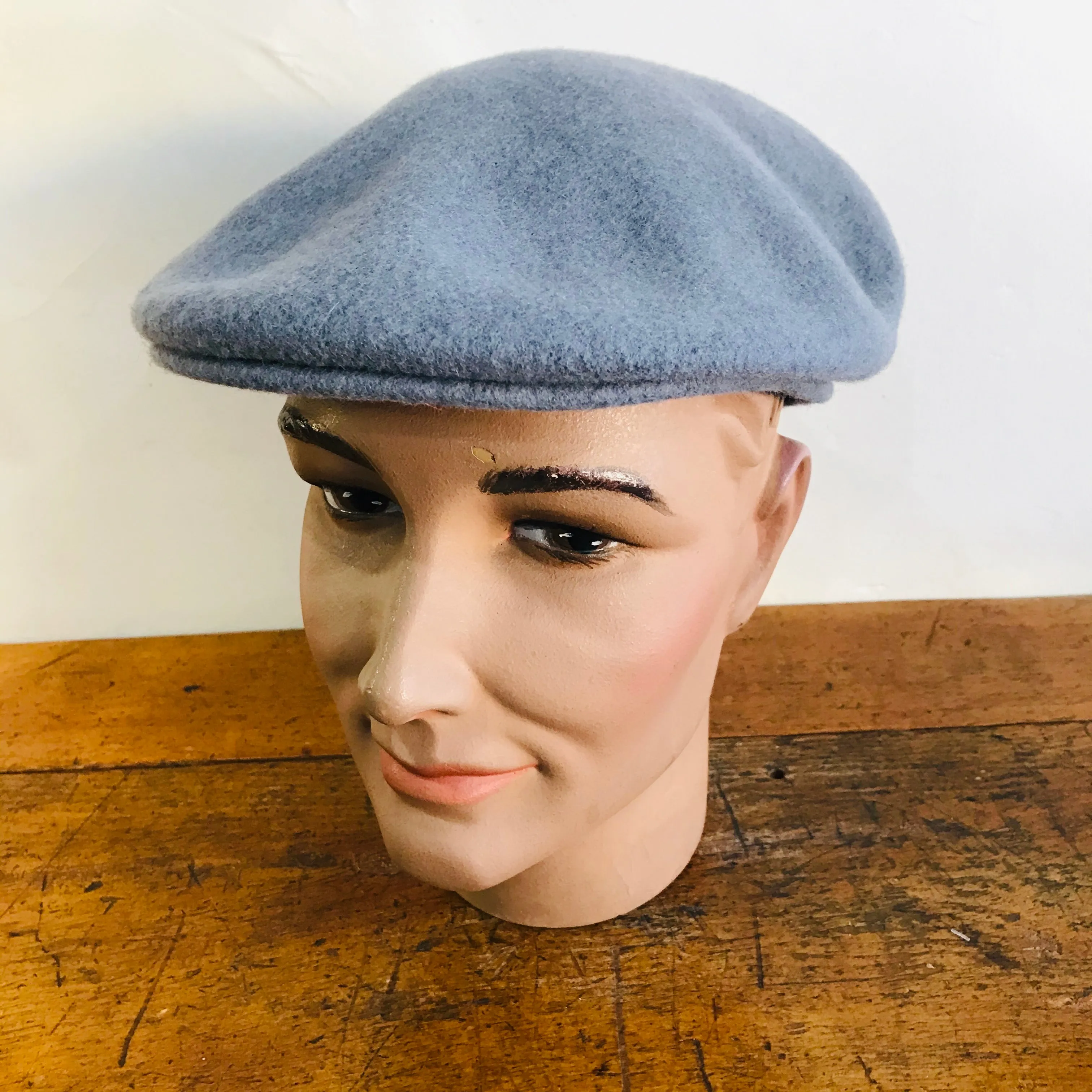 Luton - Cheese Cutter Flat Cap - Wool Felt - Dove Grey - S/M and M/L