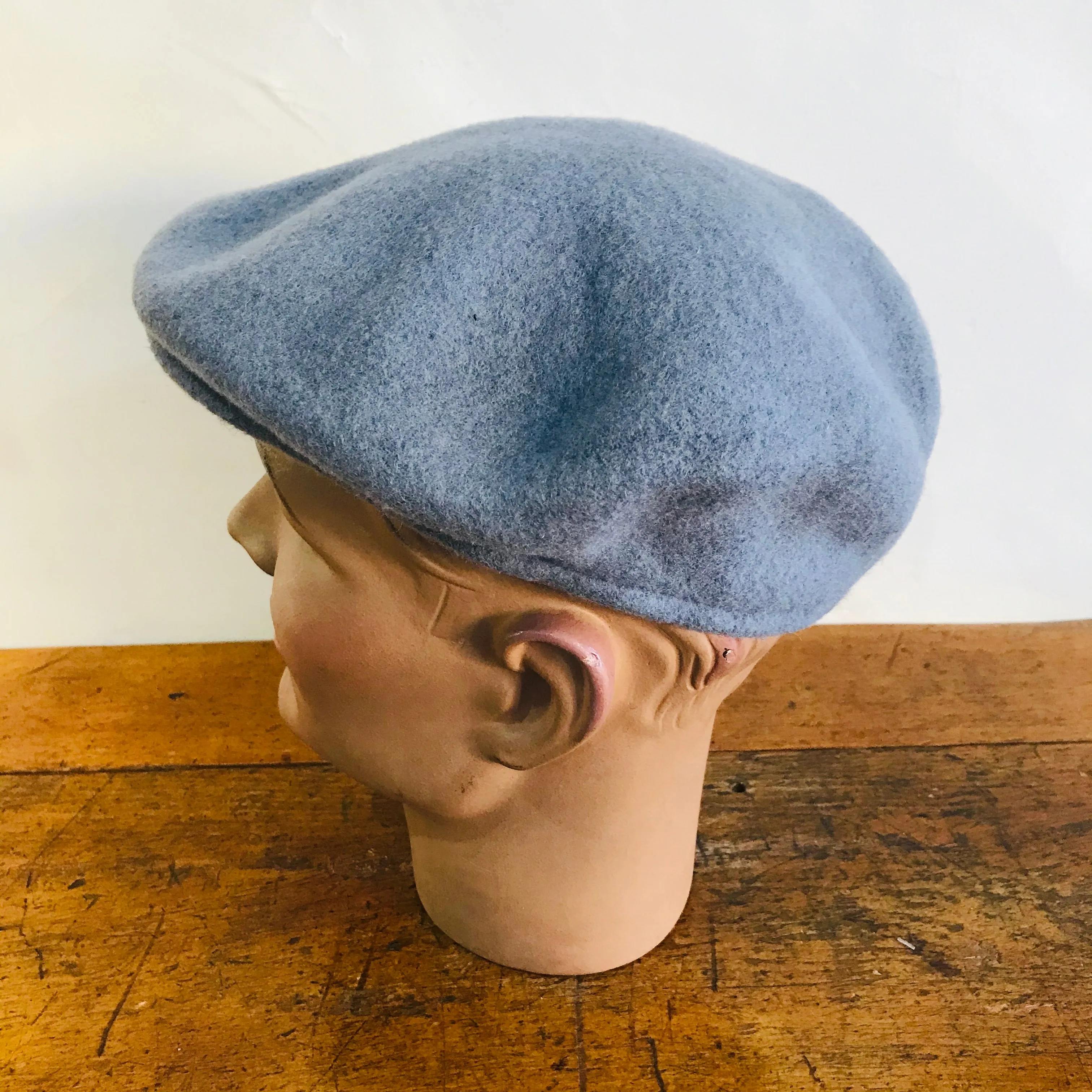 Luton - Cheese Cutter Flat Cap - Wool Felt - Dove Grey - S/M and M/L