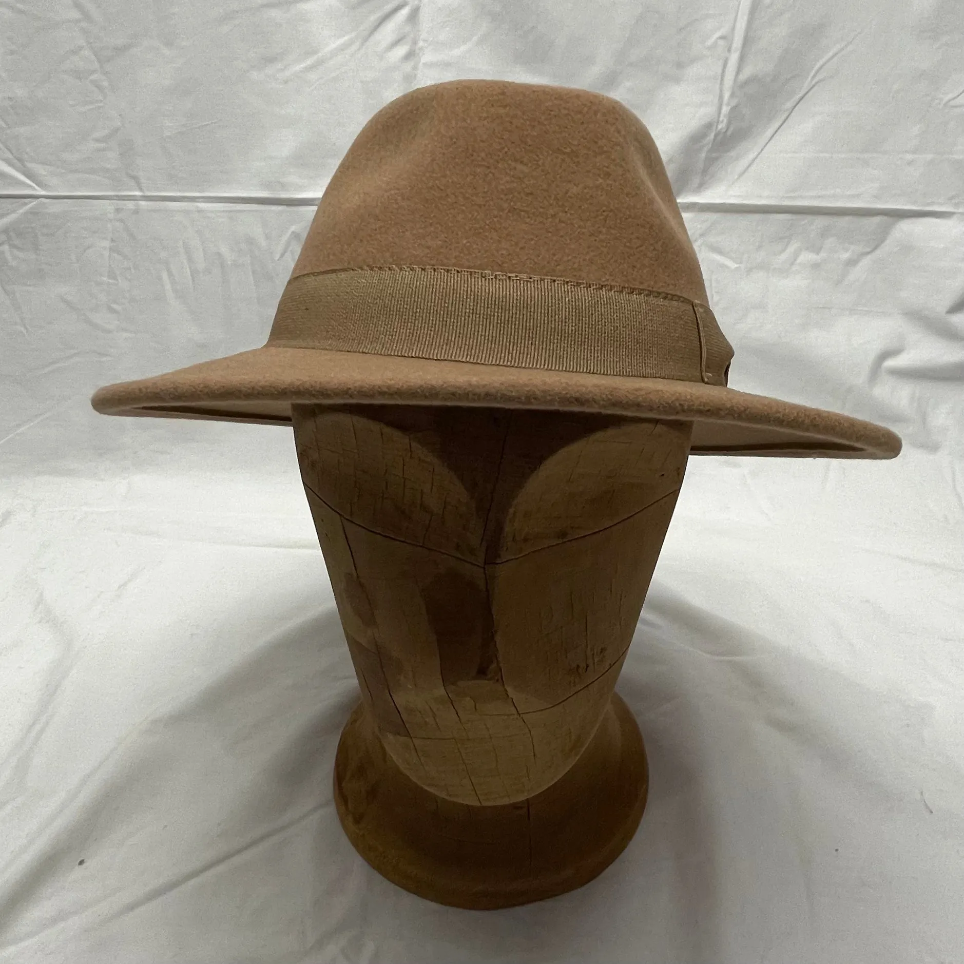 Flechet M Tear Drop Fedora - Cashmere/Wool Blend - Camel Color