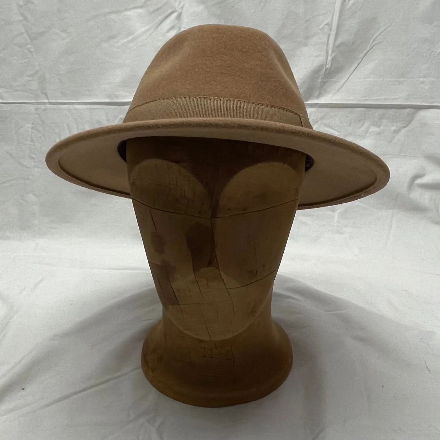 Flechet M Tear Drop Fedora - Cashmere/Wool Blend - Camel Color