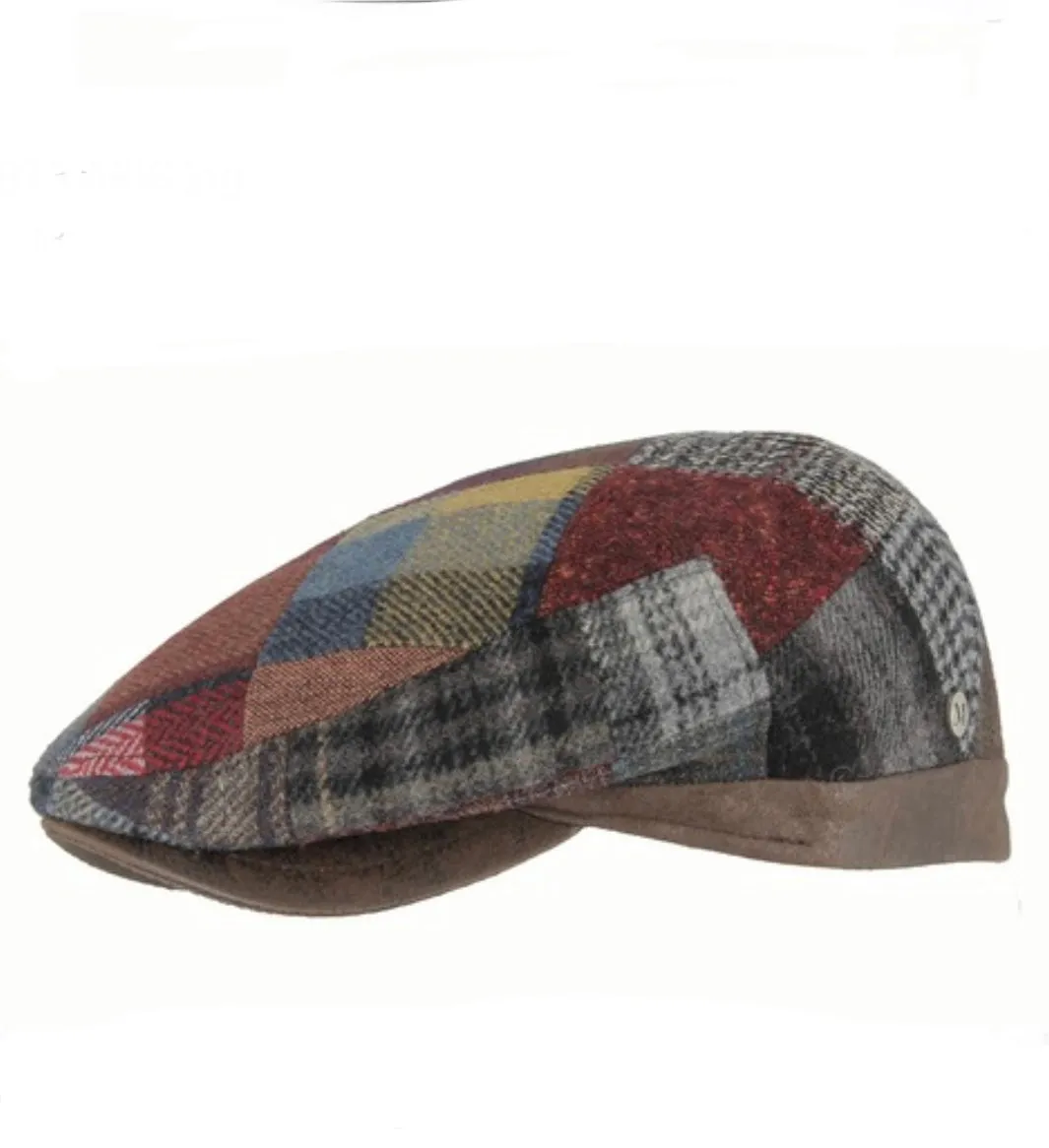 M by Flechet - Patchwork Flat Cap - Wool Blend - Multi