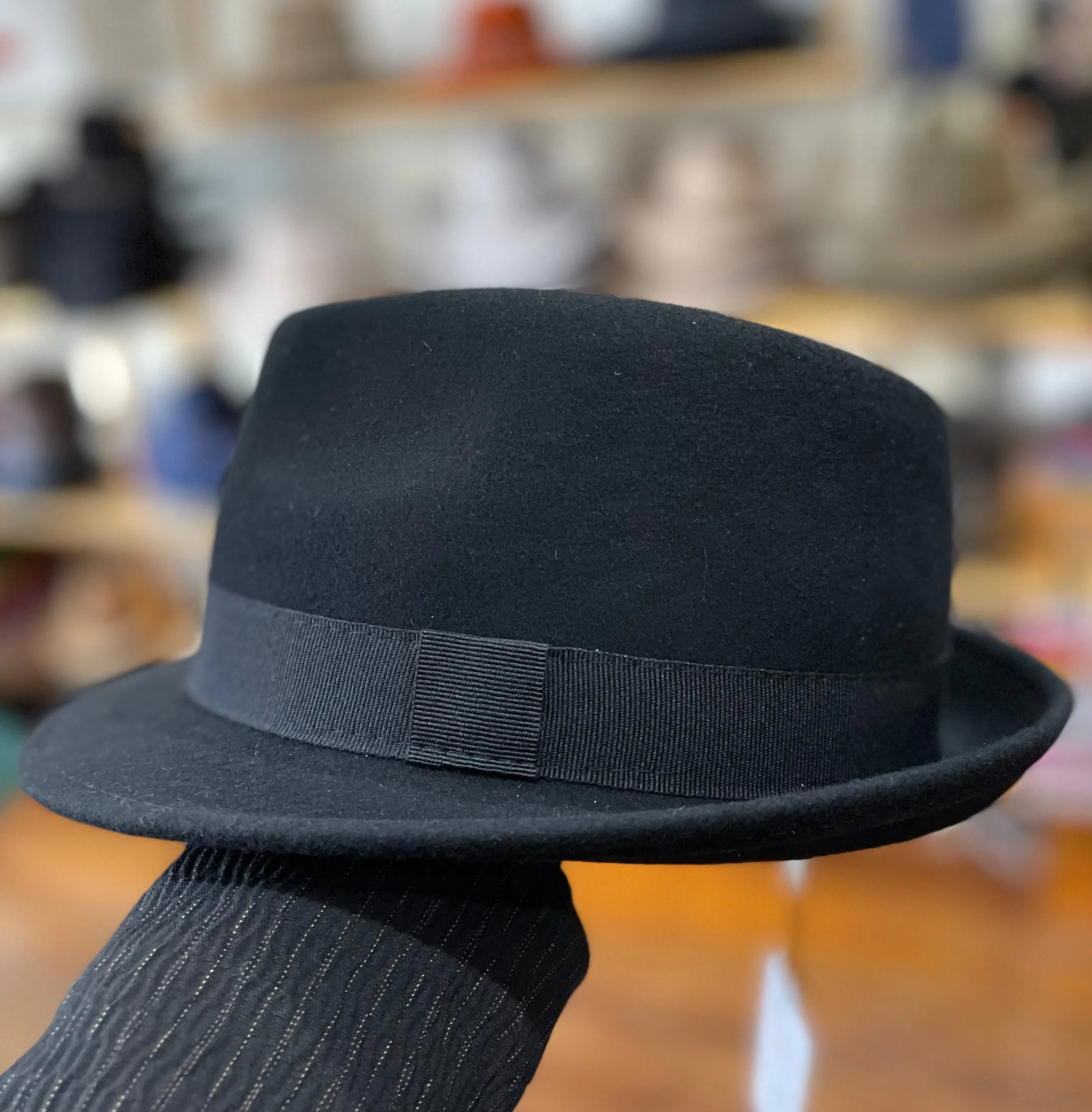 M by Flechet - Short Brim Fedora - Noir Black