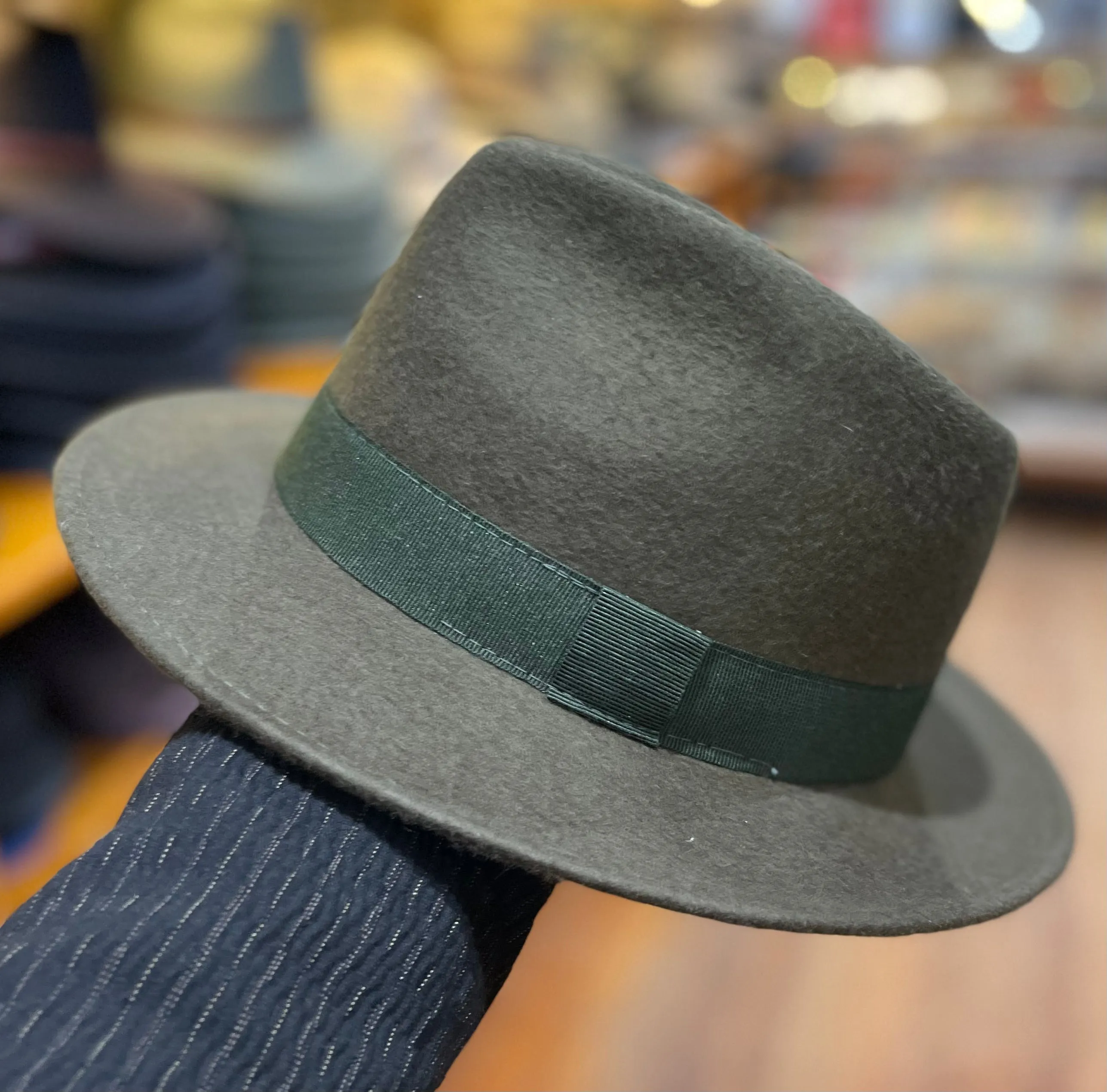 M by Flechet - Teardrop Fedora - Wool Felt - Khaki