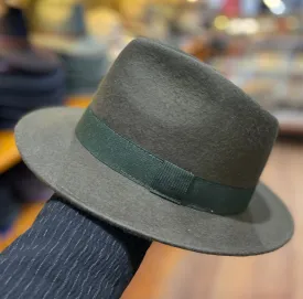 M by Flechet - Teardrop Fedora - Wool Felt - Khaki