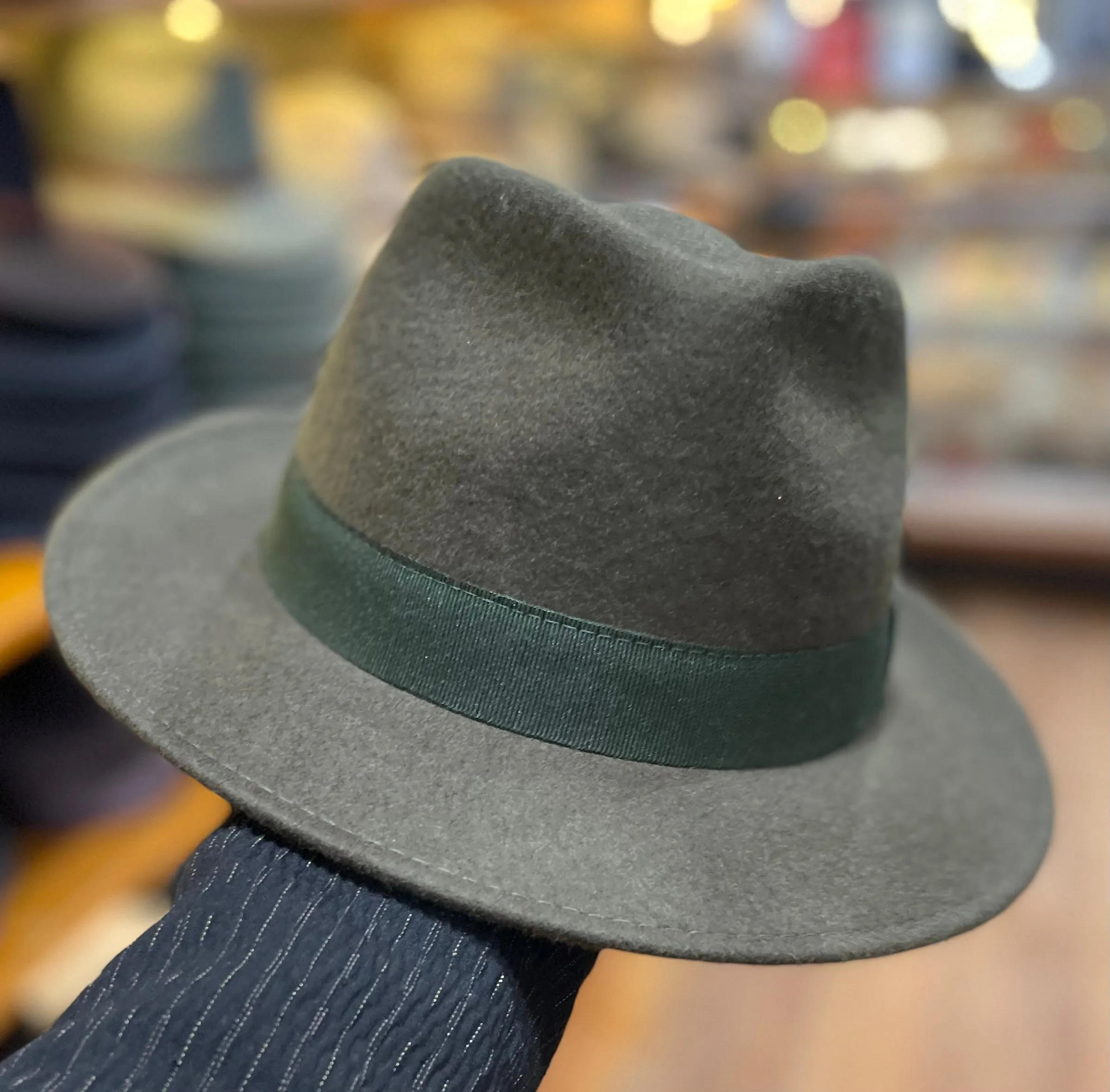 M by Flechet - Teardrop Fedora - Wool Felt - Khaki