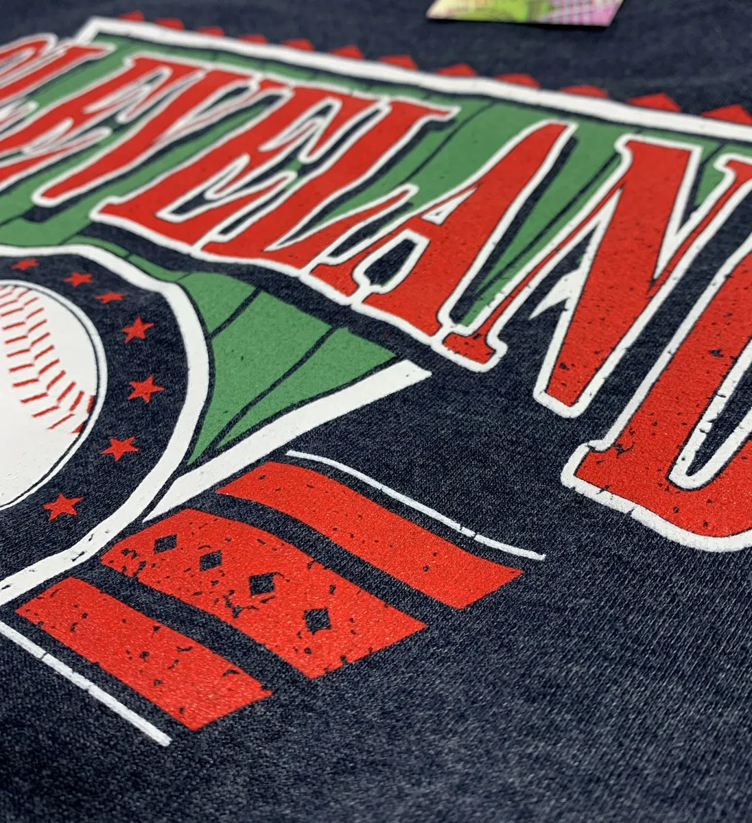 Navy Vintage Baseball Crew Sweatshirt