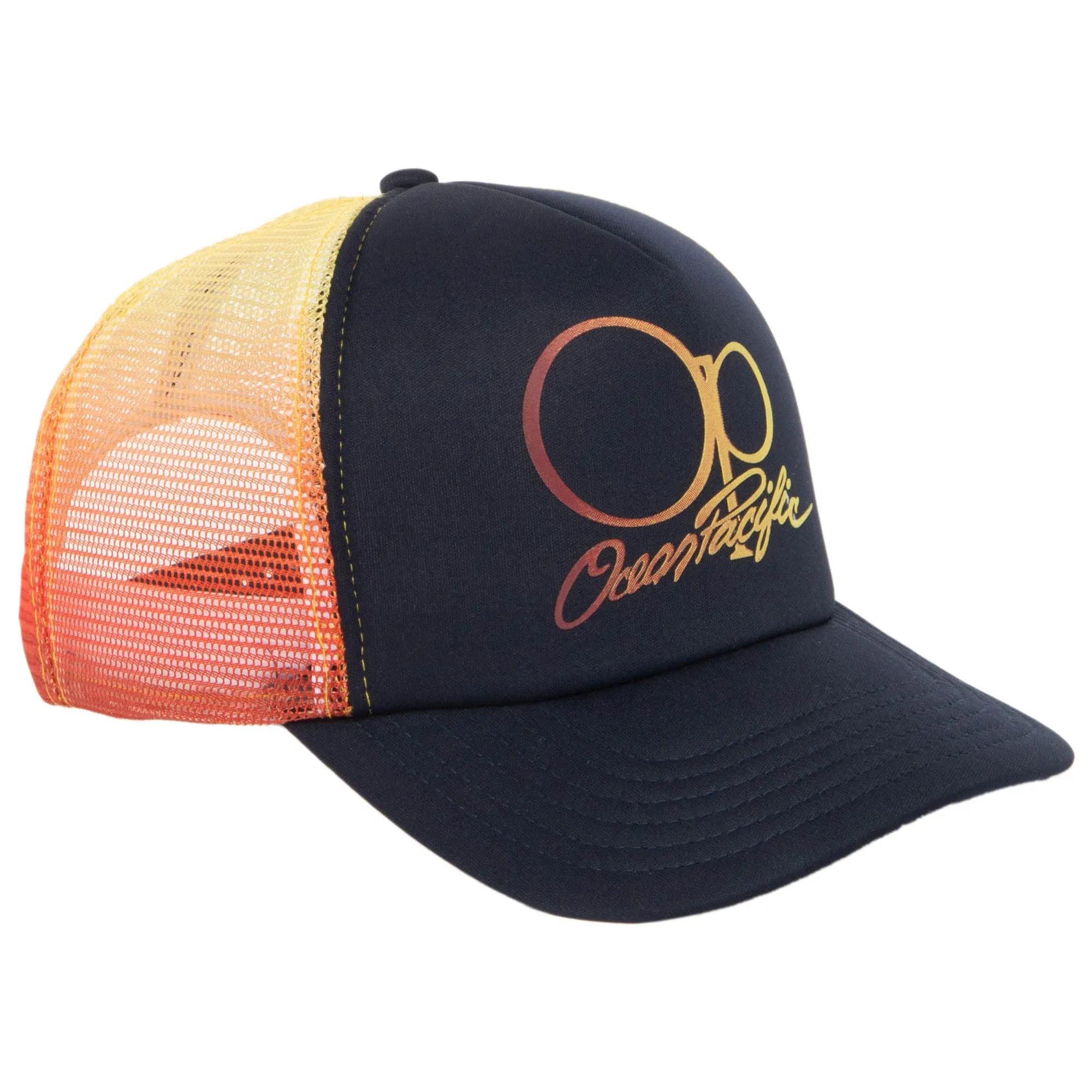 Ocean Pacific - 5 Panel Trucker Hat with Ombre Mesh Panels