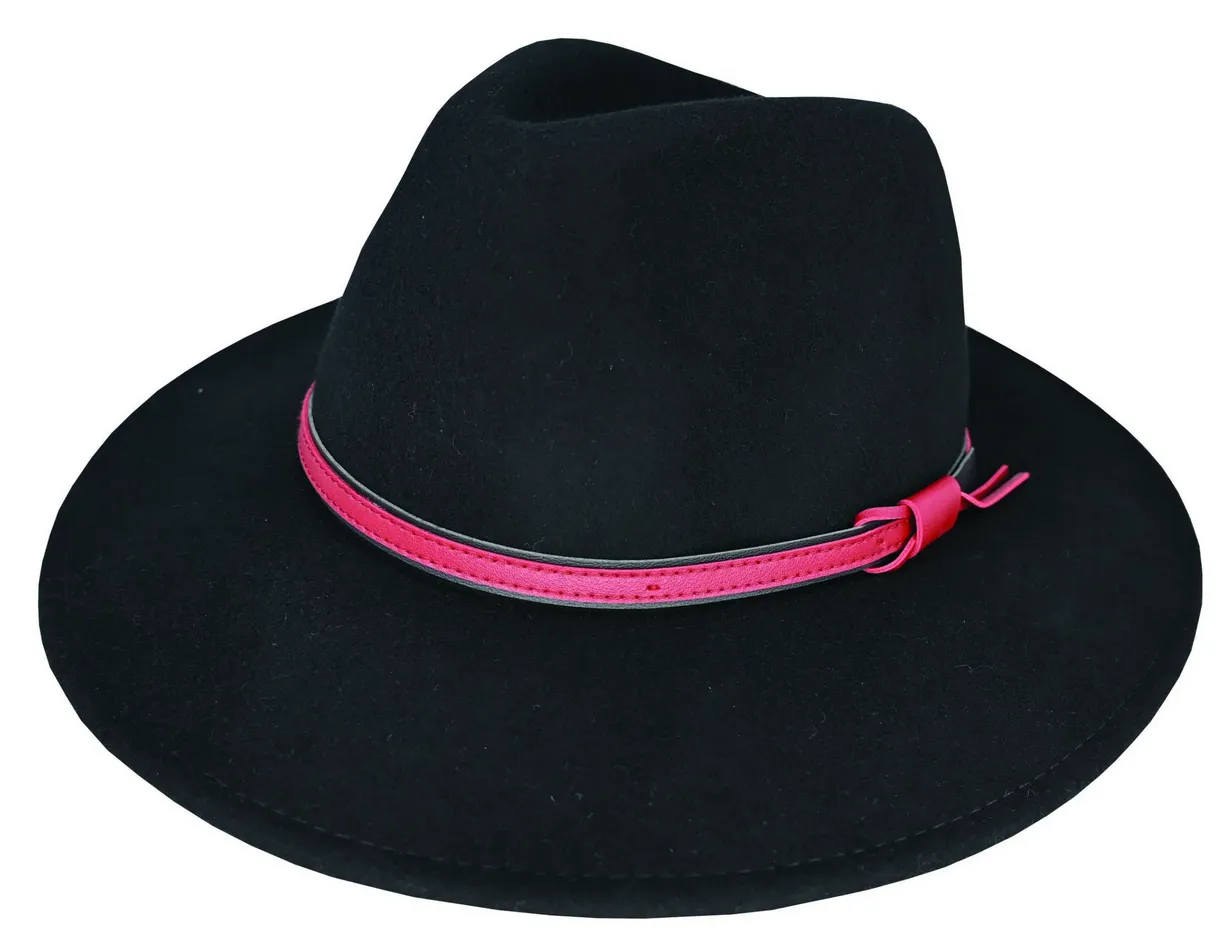 Black Wool Felt Oliver Teardrop Safari Hat