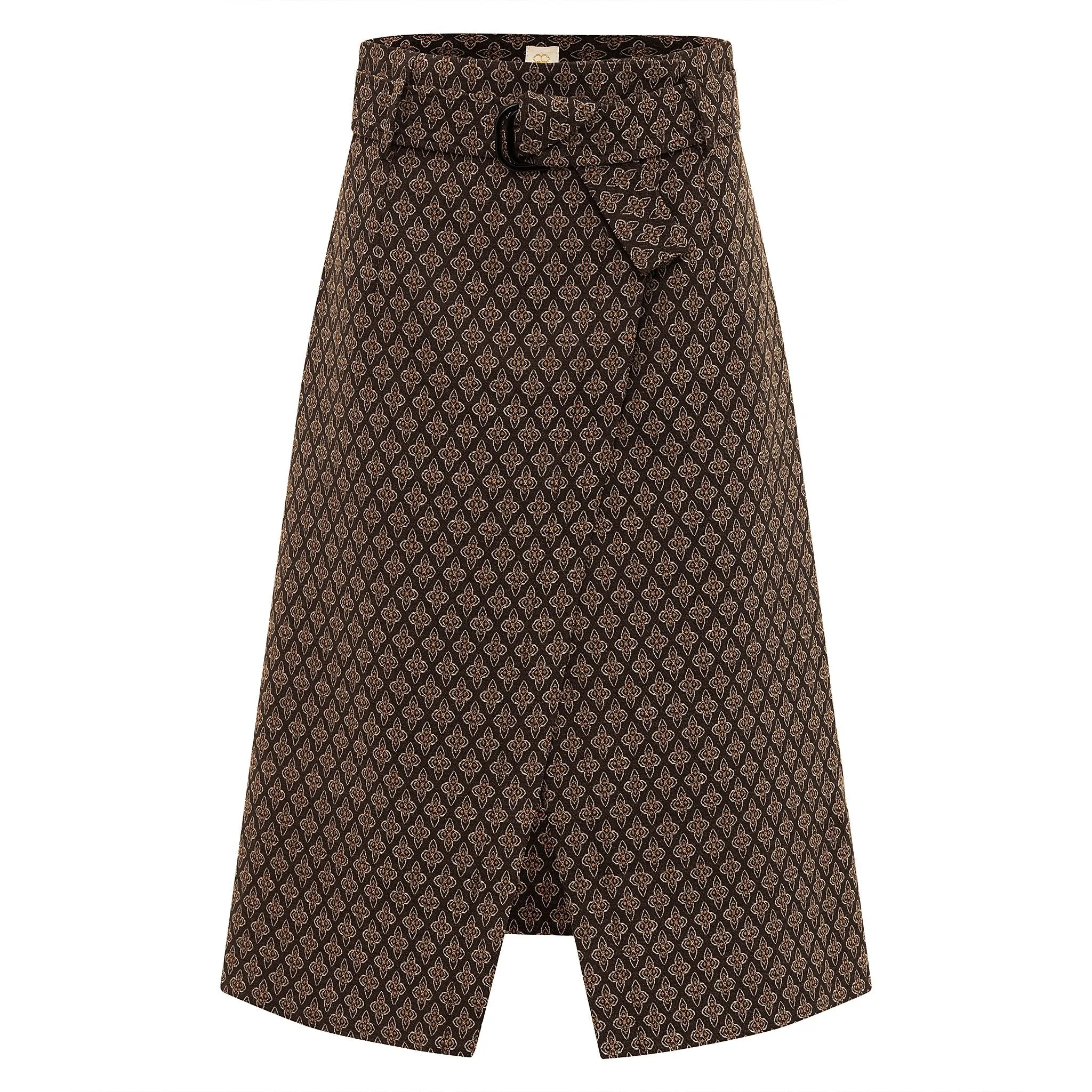 Olivia Printed Skirt - Brown