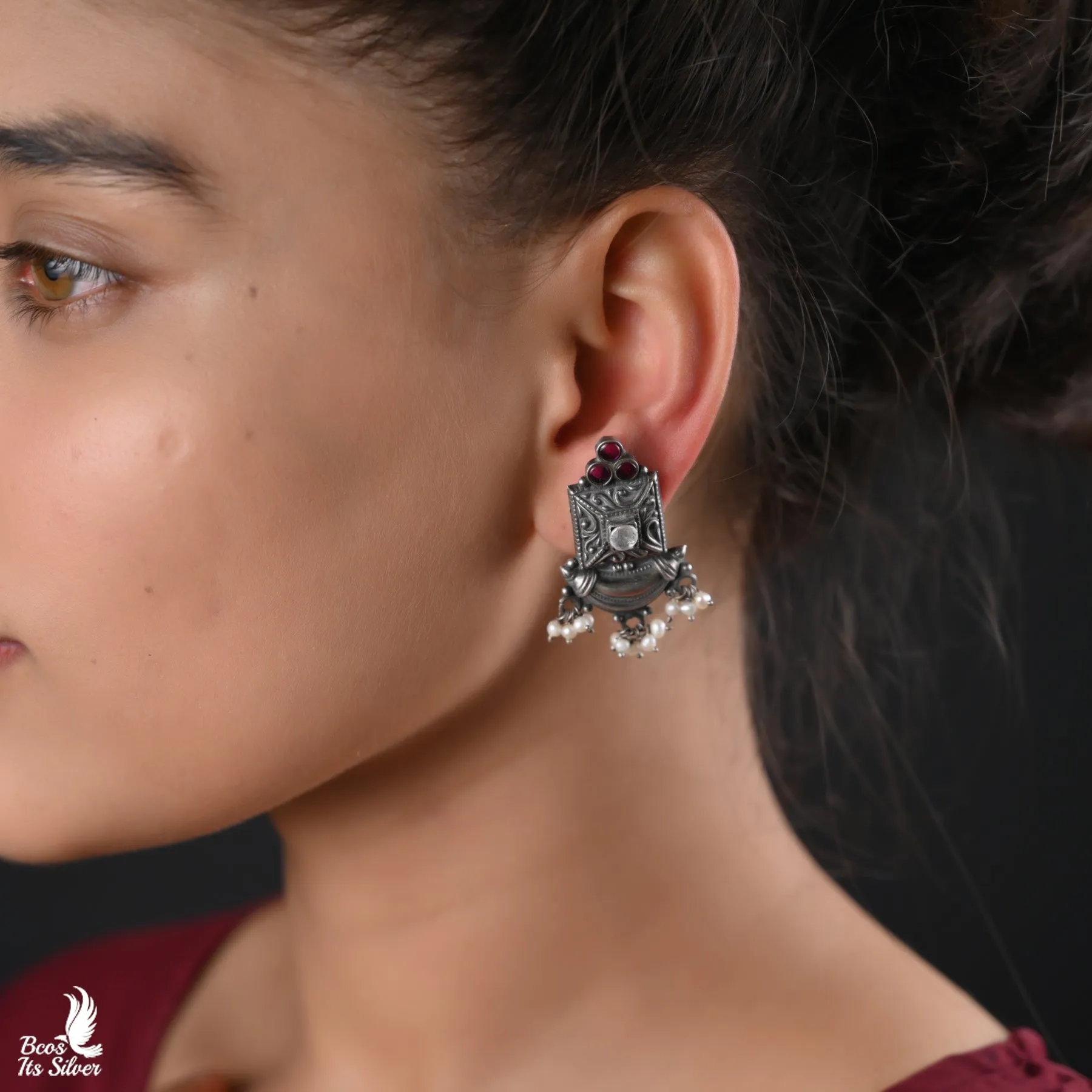 oxidized earring -TG20-3498