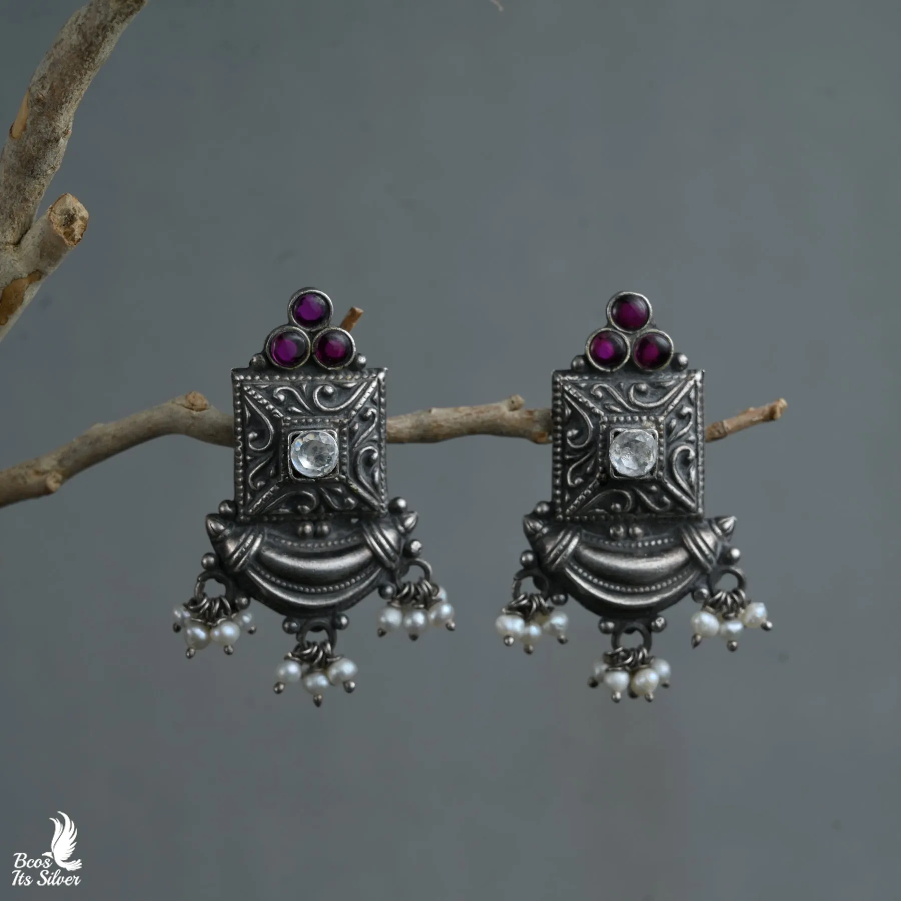 oxidized earring -TG20-3498