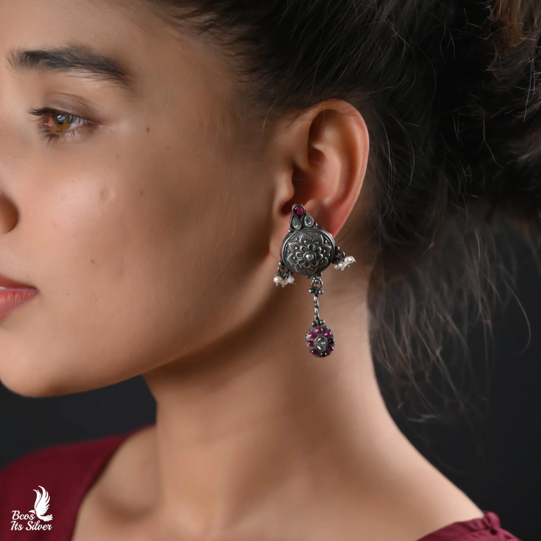 oxidized earring -TG22-6400