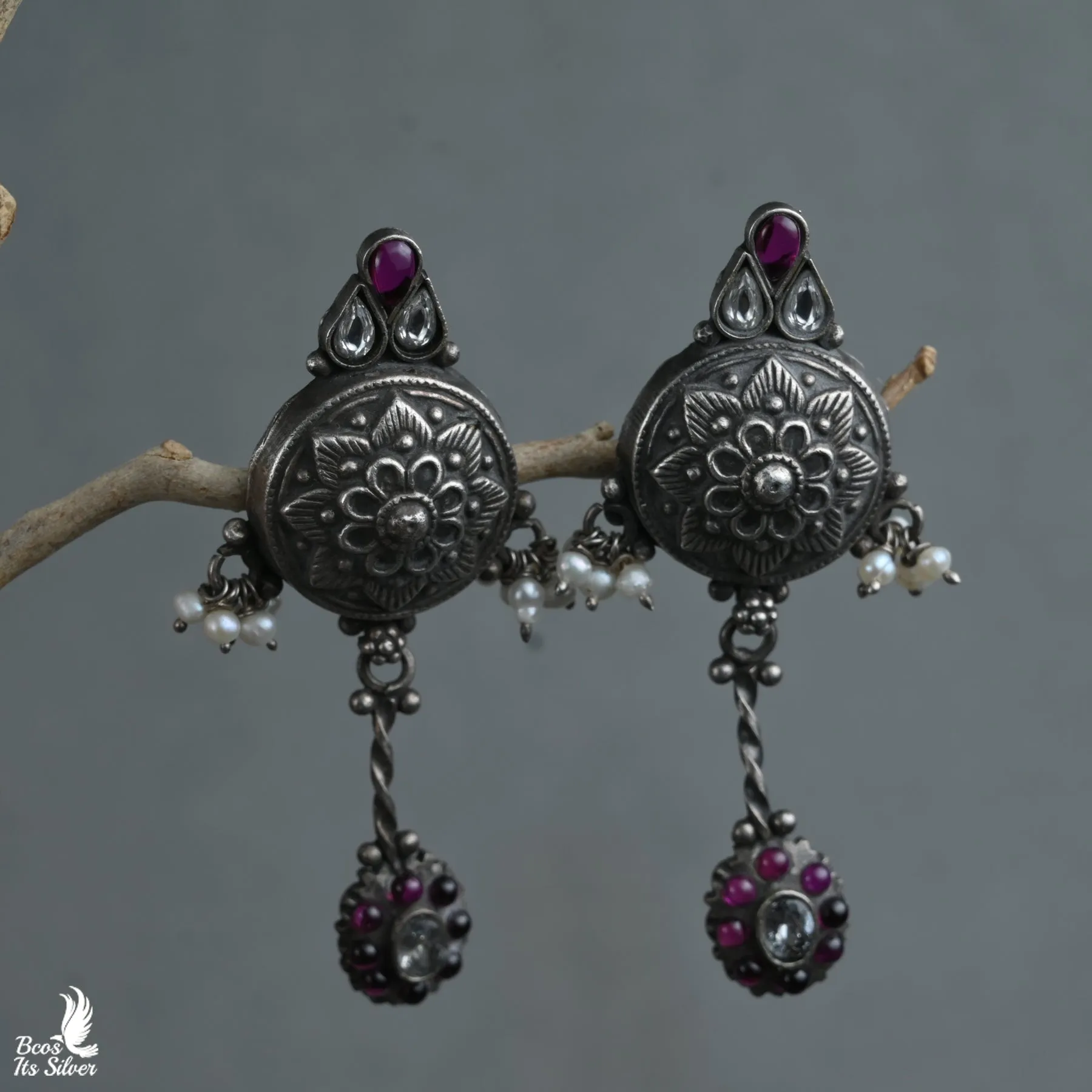 oxidized earring -TG22-6400