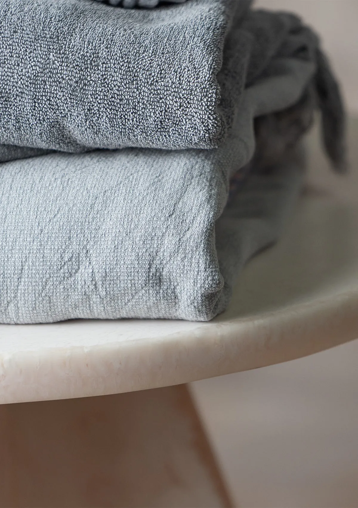 Pale Grey Vintage Wash Hand Towel