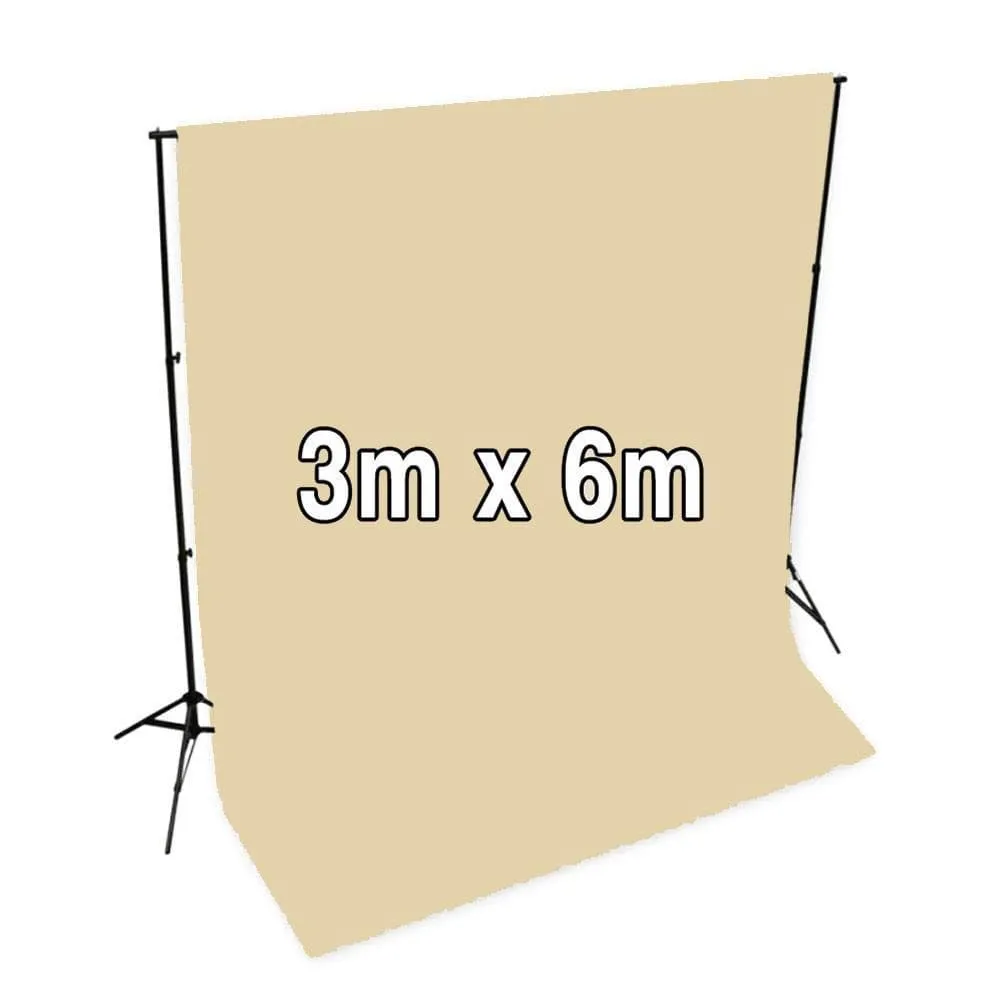 Pastel Palette Beige Muslin Backdrop 3M x 6M - Custard Tart