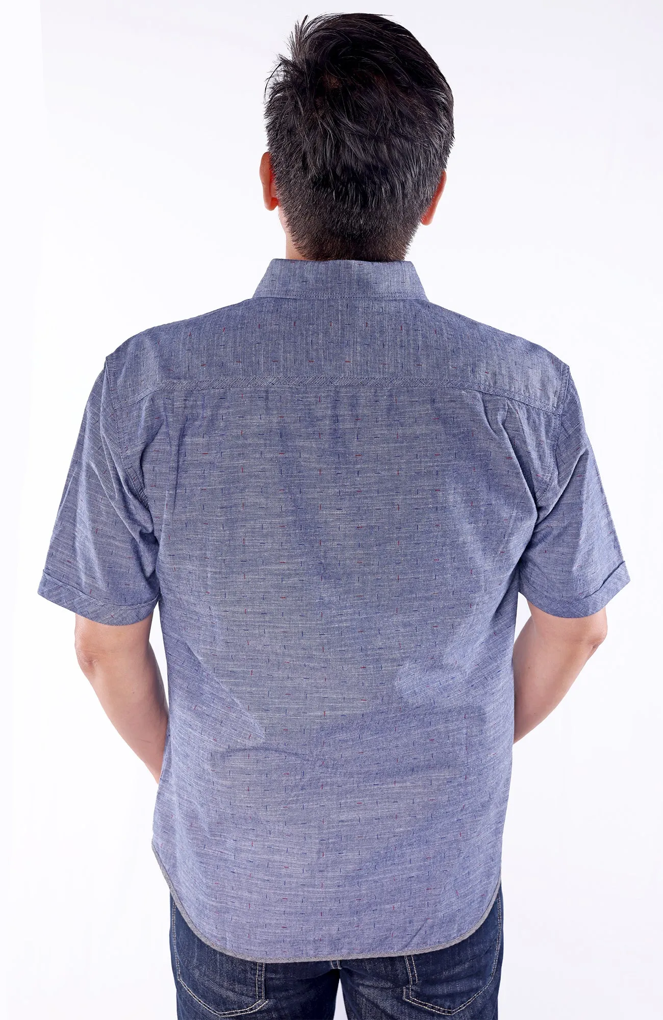 PAYTON | Short Sleeve Cotton Chambray Shirt