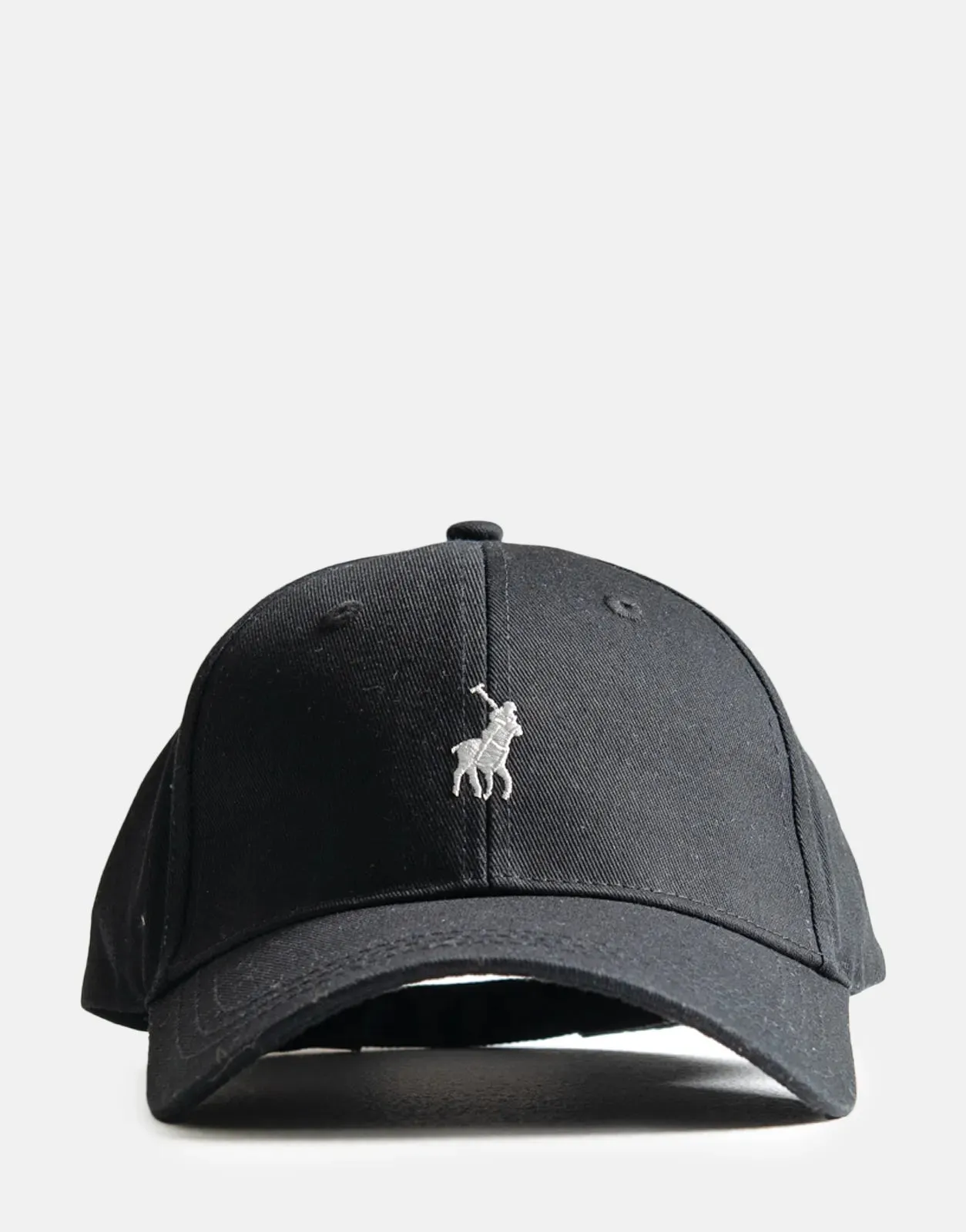 Polo 6 Panel Classic Peak Black Cap