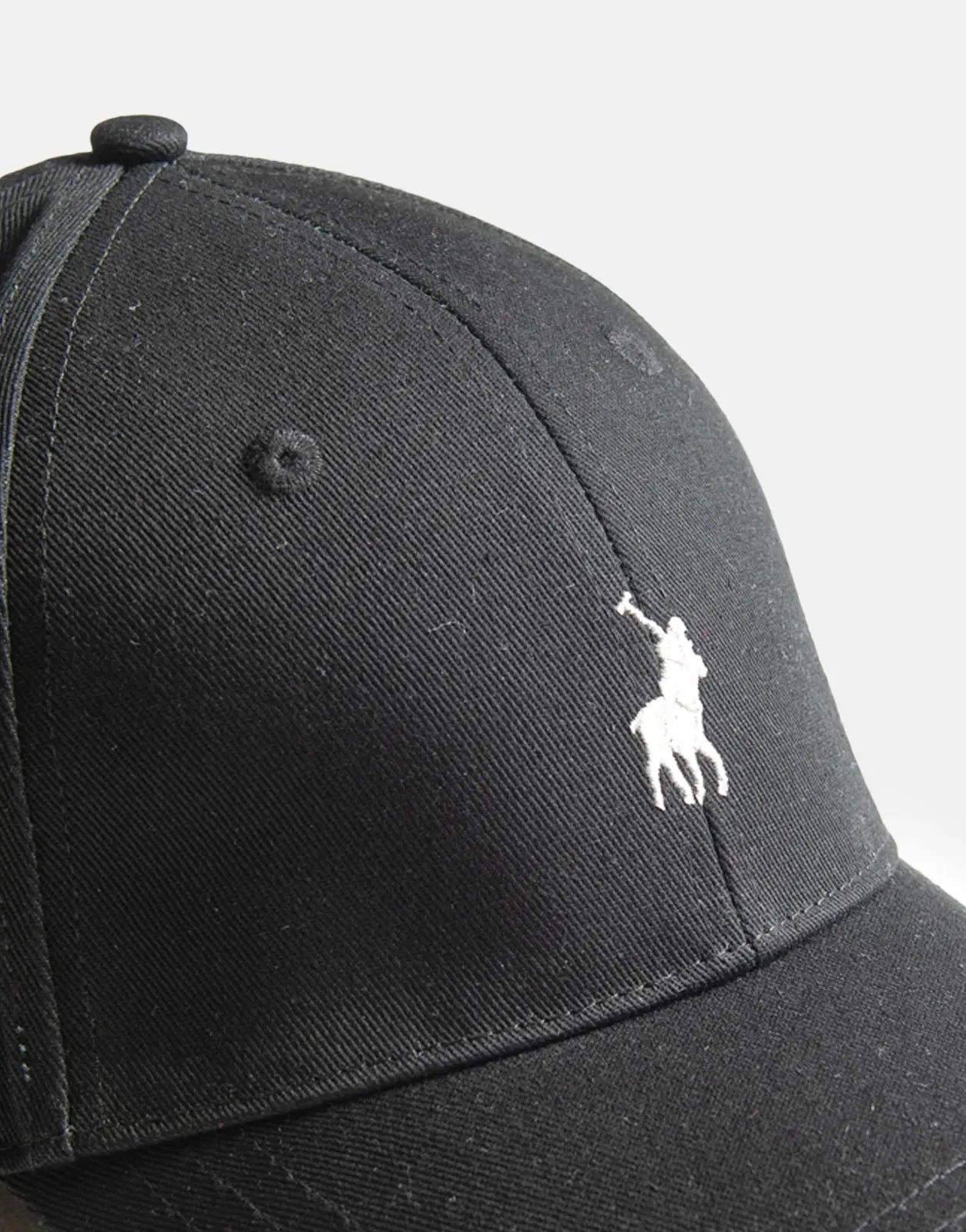 Polo 6 Panel Classic Peak Black Cap