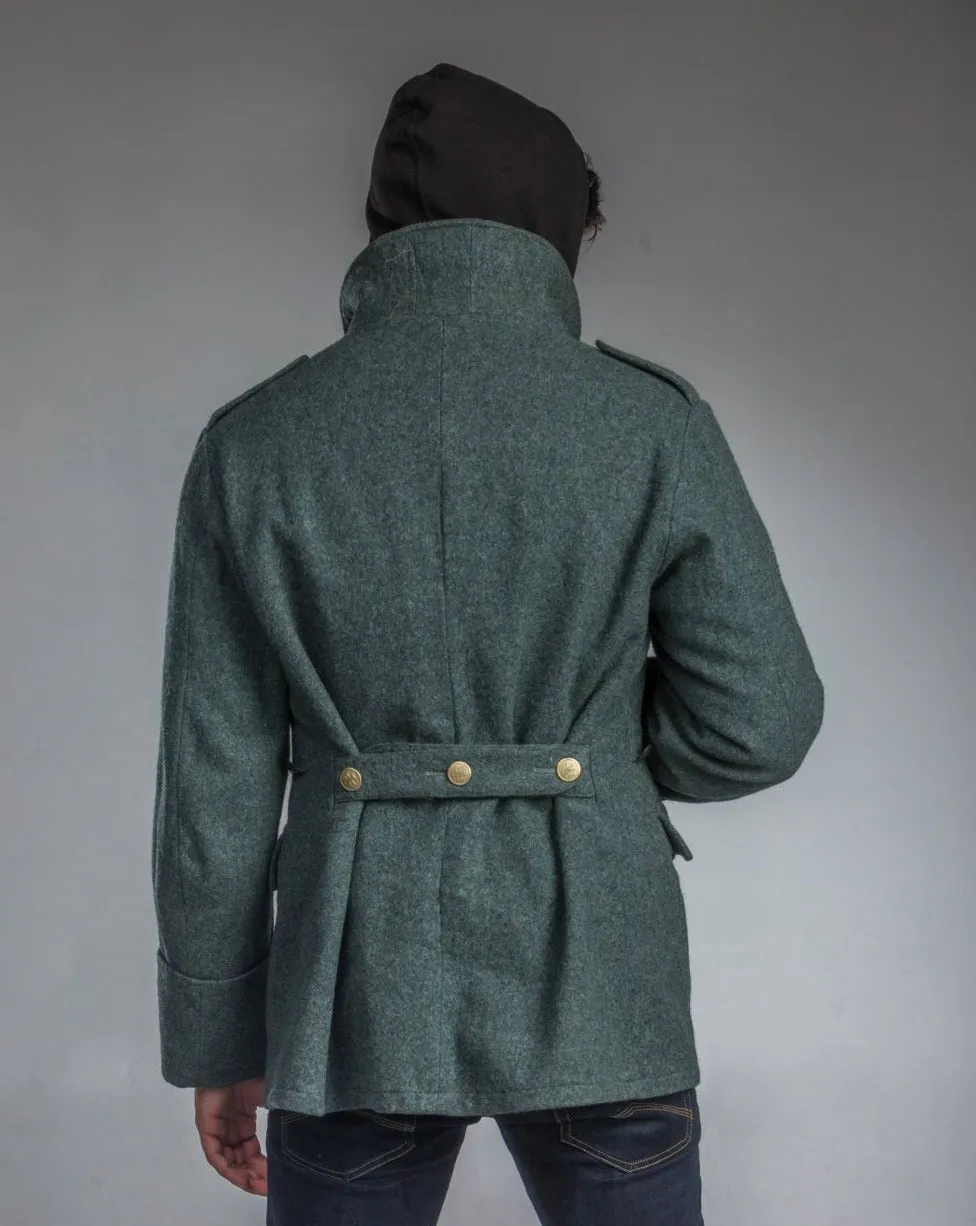 Post WWII Army Wool Grey Blue Overcoat