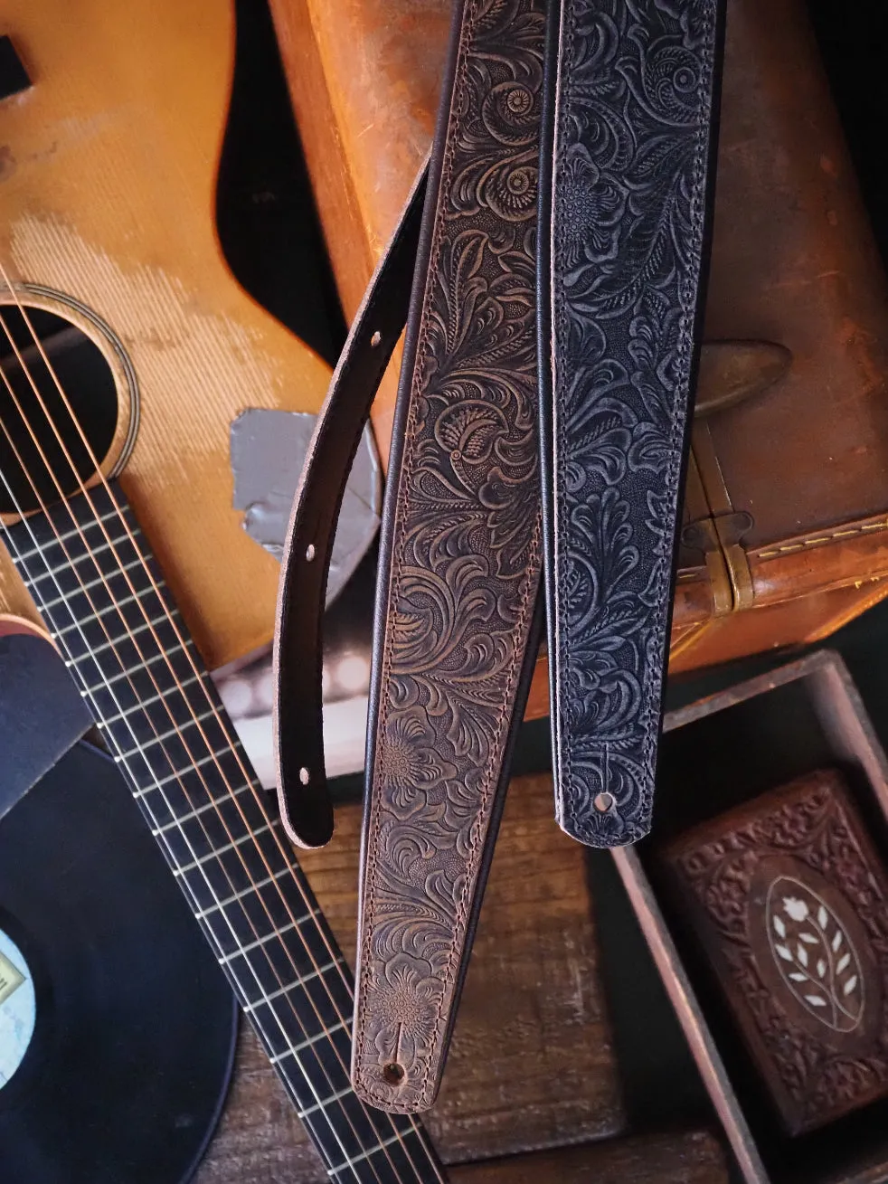 Premier Guitar Strap - Western Tooled