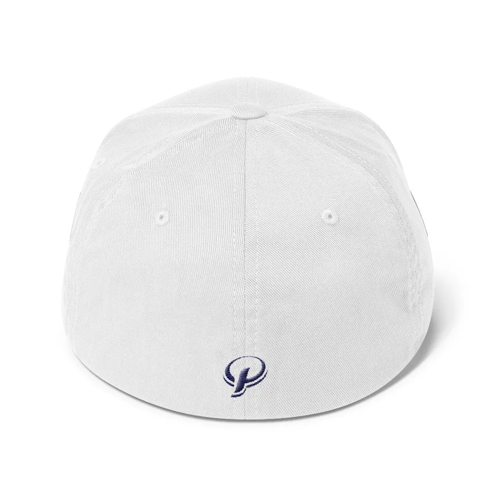 Presidential® Cursive P On Back | Blue Structured Twill Cap